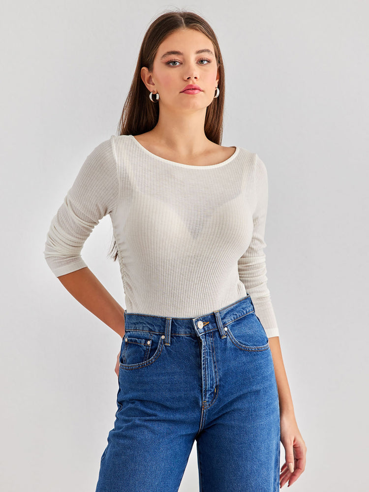 Γυναικεία μπλούζα ριπ ONLHENRIETTE L/S RUCHING TOP JRS 15307580 | 15307580