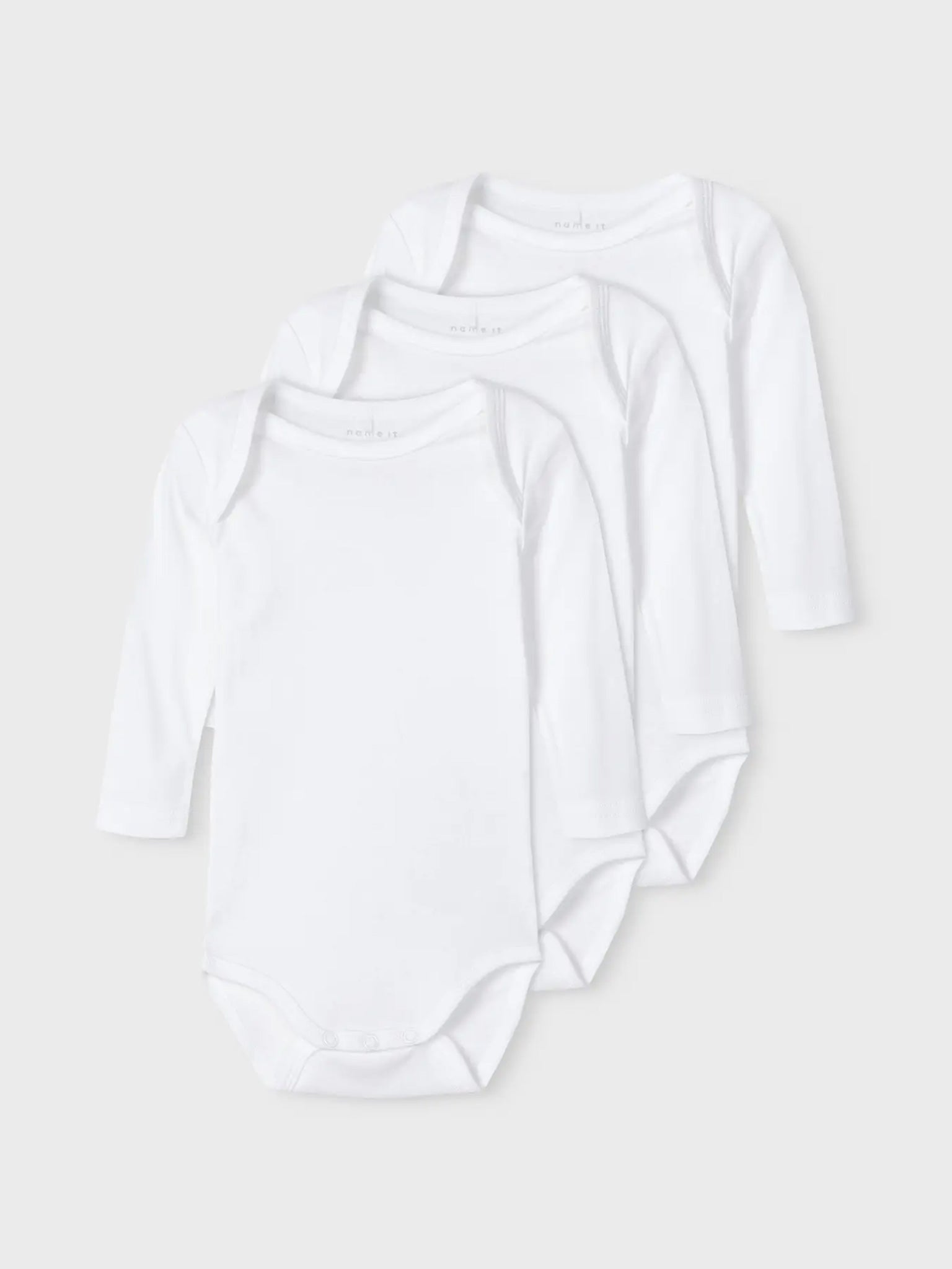 Βρεφικά κορμάκια σετ 3 τεμ NBNBODY 3P LS SOLID NOOS 13248380 | 13248380
