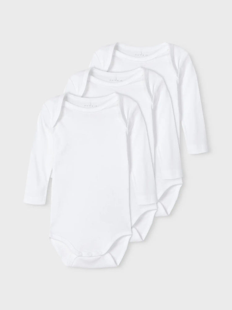 Βρεφικά κορμάκια σετ 3 τεμ NBNBODY 3P LS SOLID NOOS 13248380 | 13248380