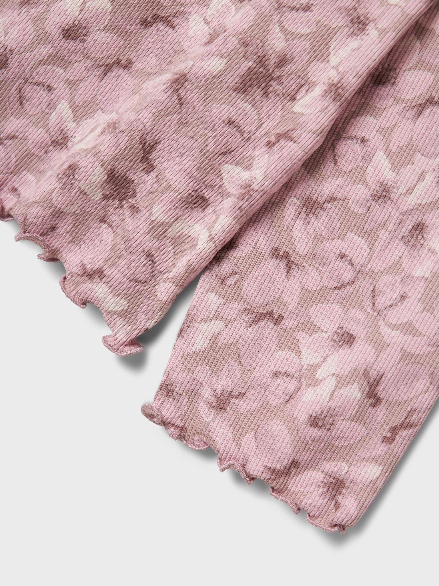 Παιδική πιτζάμα NKFNIGHTSET MAUVE FLOWER LOOSE RIB NOOS 13231045 | 13231045