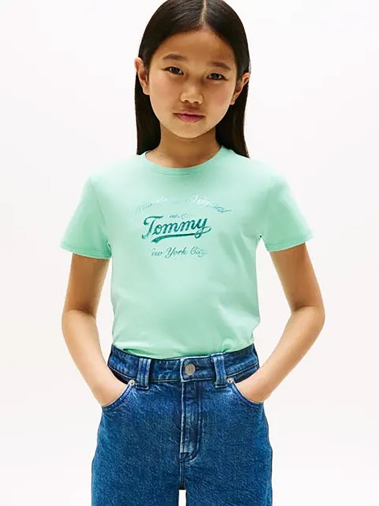 Παιδική μπλούζα μακό TOMMY SCRIPT TEE SS KG0KG08636L6Z | KG0KG08636L6Z