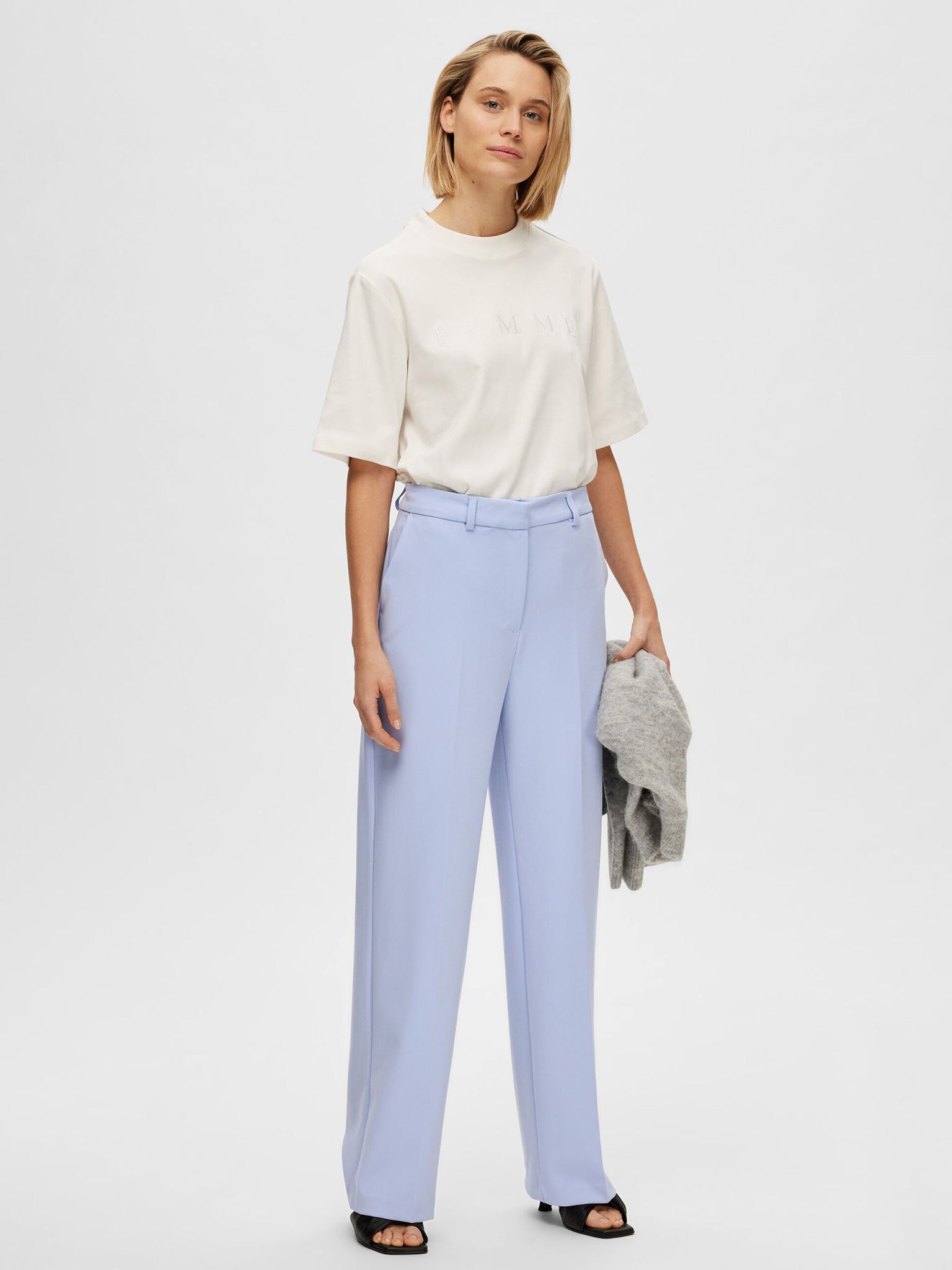 Γυναικεία παντελόνα SLFNEW MYLA HW WIDE PANT 16092286 | 16092286