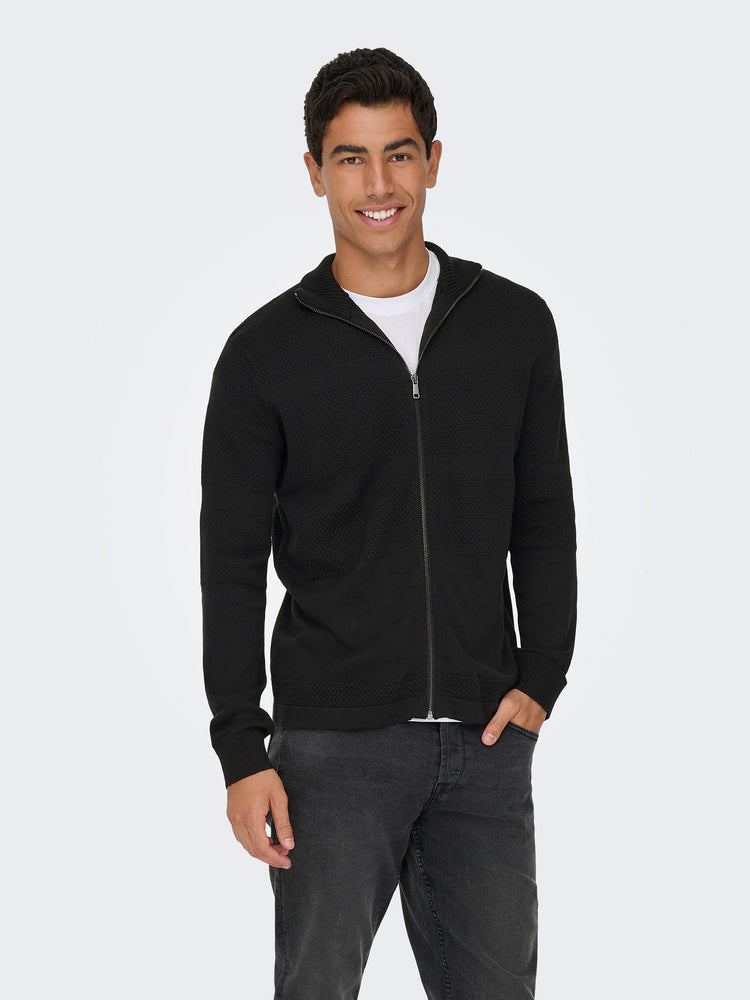 Ανδρική ζακέτα πλεκτή ONSMALIK REG 12 PIN ZIP CARD KNIT NOOS 22033304 | 22033304