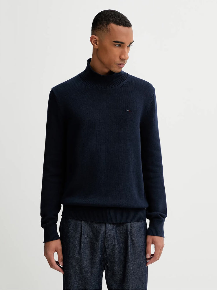 Ανδρική μπλούζα πλεκτή TJM SLIM ESS ROLL NCK SWEAT DM0DM22096C1G | DM0DM22096C1G