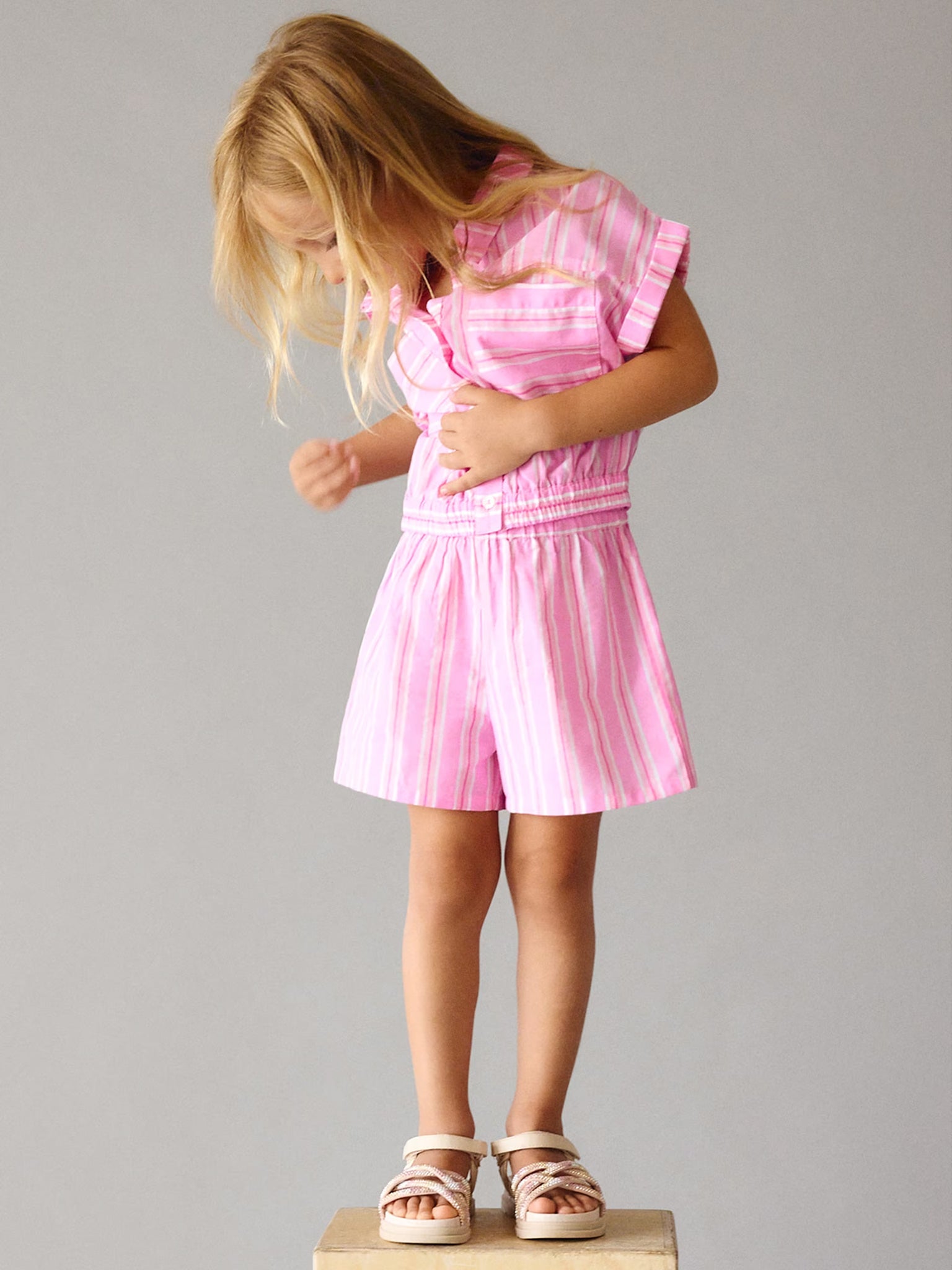 Παιδικό σετ με σορτς ριγέ | 26-03226-064