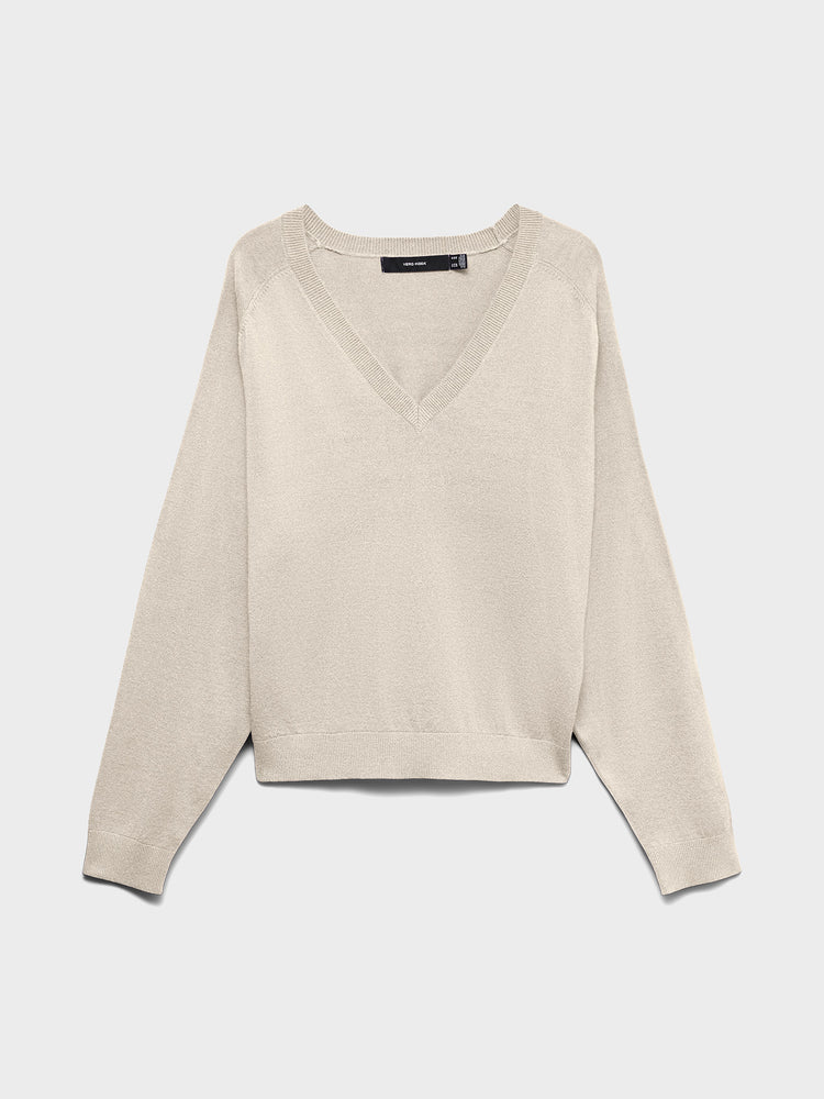 Γυναικεία μπλούζα ψιλή πλέξη VMHOLLY KARIS LS V-NECK PULLOVER 10347128 | 10347128
