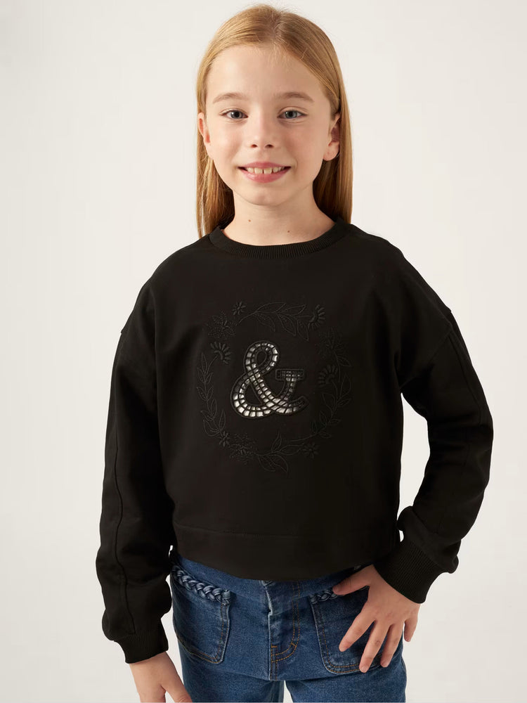 Εφηβική μπλούζα φούτερ χαλαροί ώμοι 24-06455-036 | 24-06455-036