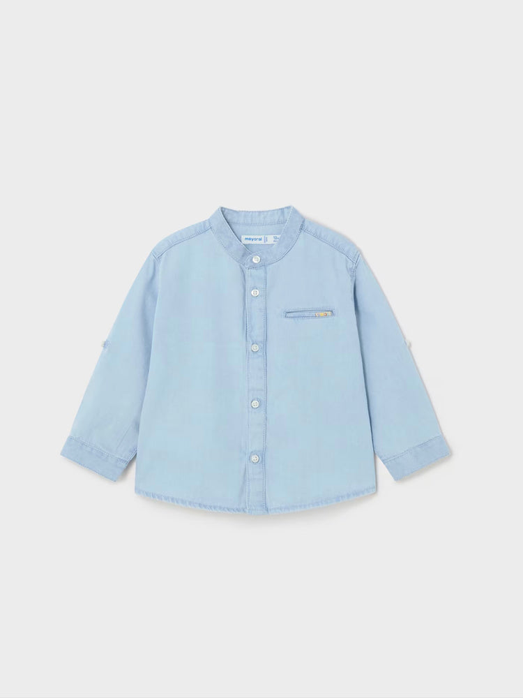 Βρεφικό πουκάμισο μακρυμάνικο τζιν Better Cotton 24-01118-005 | 24-01118-005