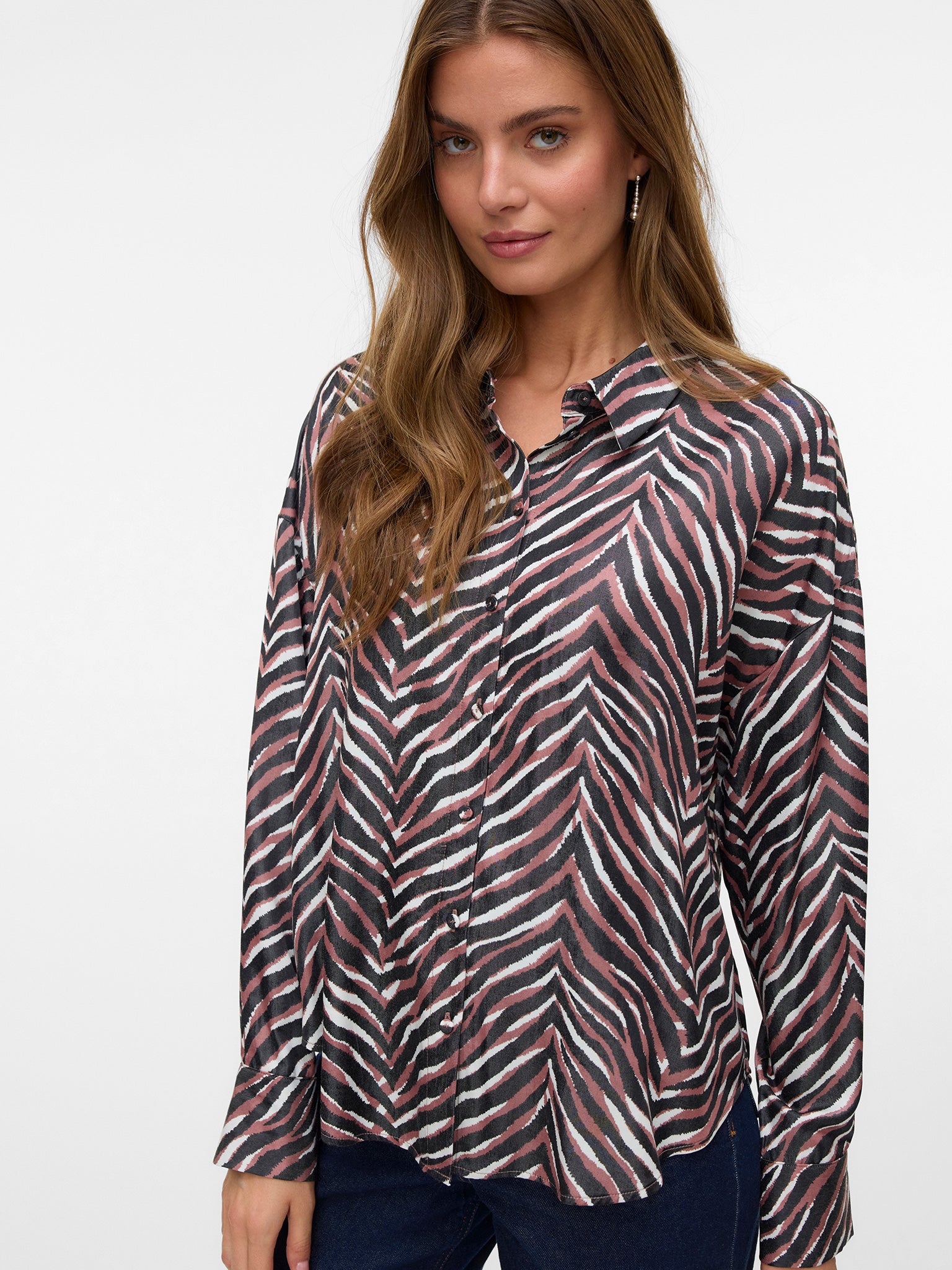 Γυναικείο πουκάμισο zebra VMVINA SONYA LS SHIRT WVN 10337393 | 10337393