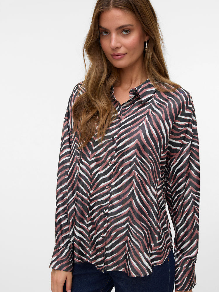 Γυναικείο πουκάμισο zebra VMVINA SONYA LS SHIRT WVN 10337393 | 10337393