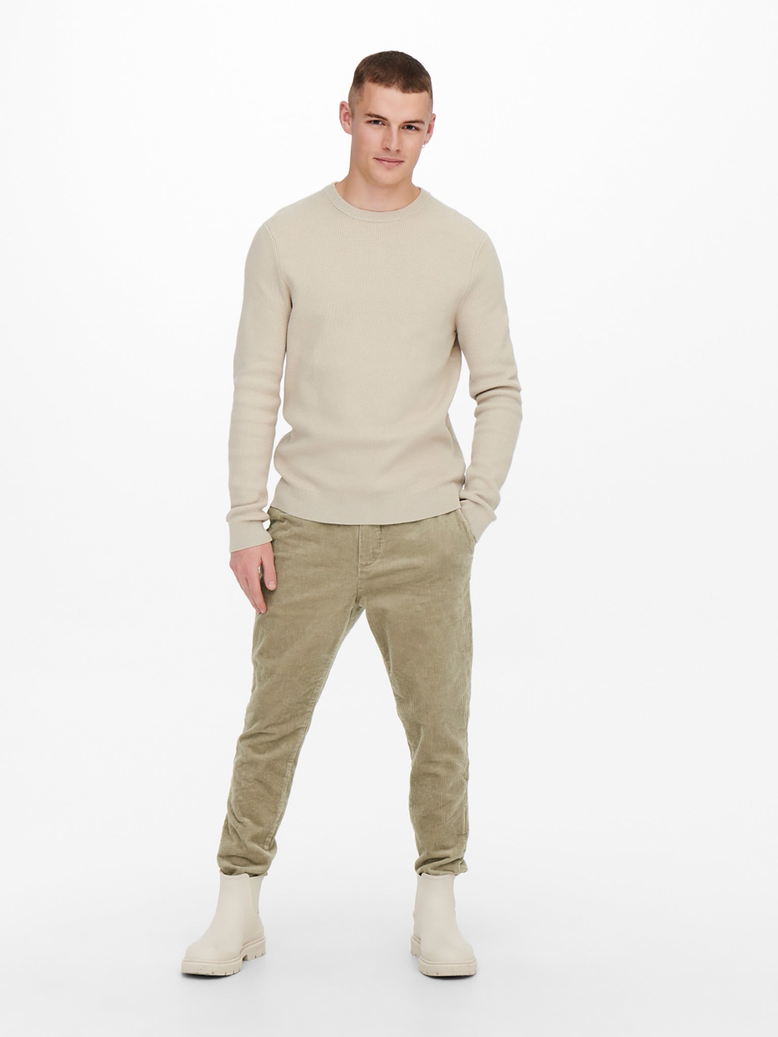 Ανδρικό παντελόνι κοτλέ ONSLINUS CROPPED CORD 9912 PANT NOOS 22019912 | 22019912