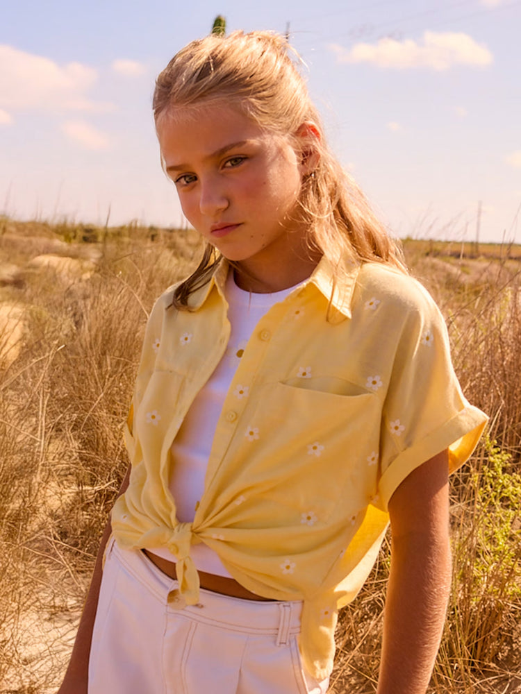 Εφηβικό σετ top με πουκάμισο | 26-06159-057