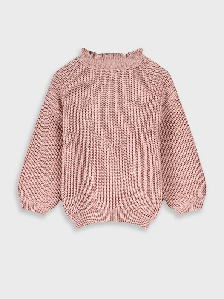 Παιδική μπλούζα πλεκτή Dusty pink 15-125307-6 | 15-125307-6