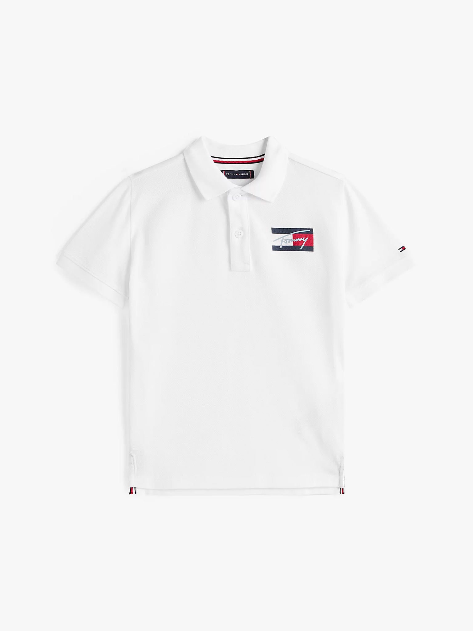 Παιδικό polo TOMMY SCRIPT FLAG POLO SS KB0KB09711YBR | KB0KB09711YBR