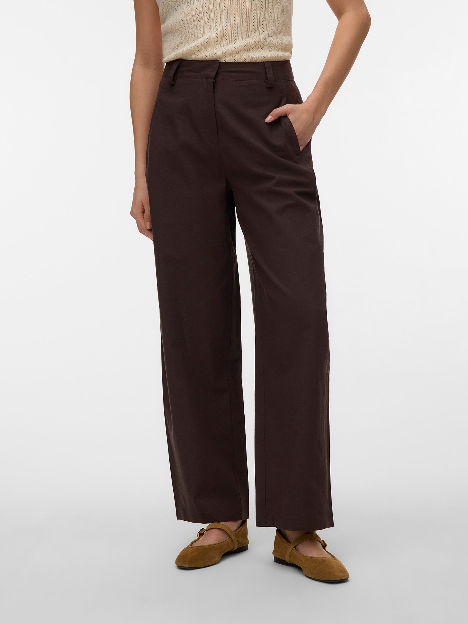 Γυναικείο παντελόνι VMSELMA HW BARREL PANTS WVN NOOS 10345666 | 10345666