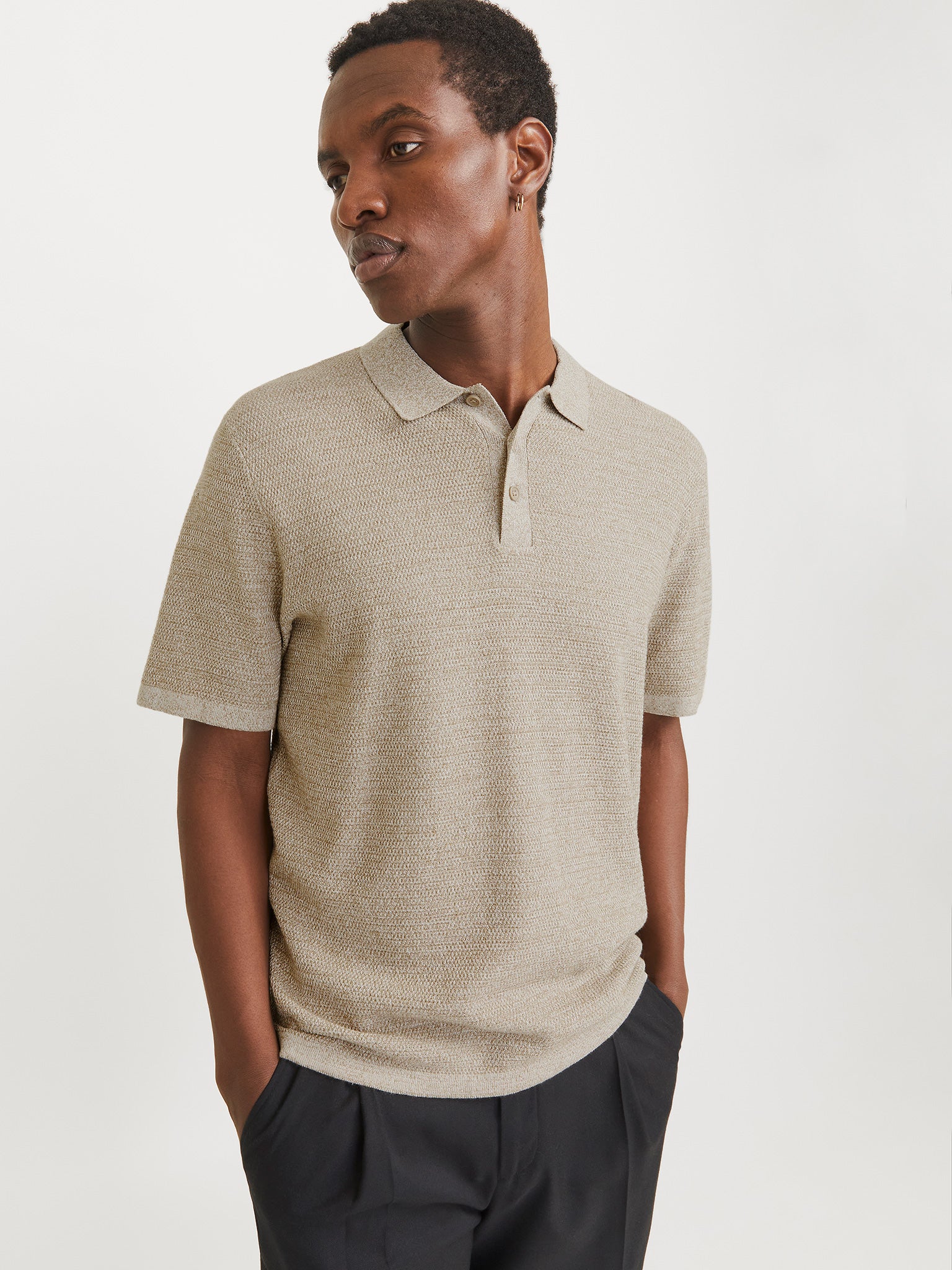 Ανδρικό polo πλεκτό JJEGEORGE KNIT POLO SS SN 12268281 | 12268281