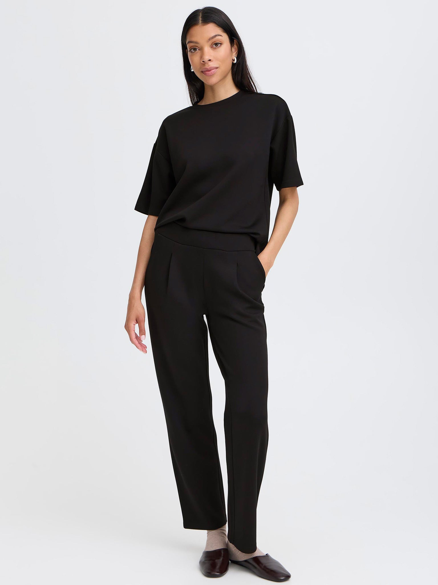 Γυναικείο παντελόνι αστραγάλου  BYPUSTI PLEAT PANTS 20818058 | 20818058