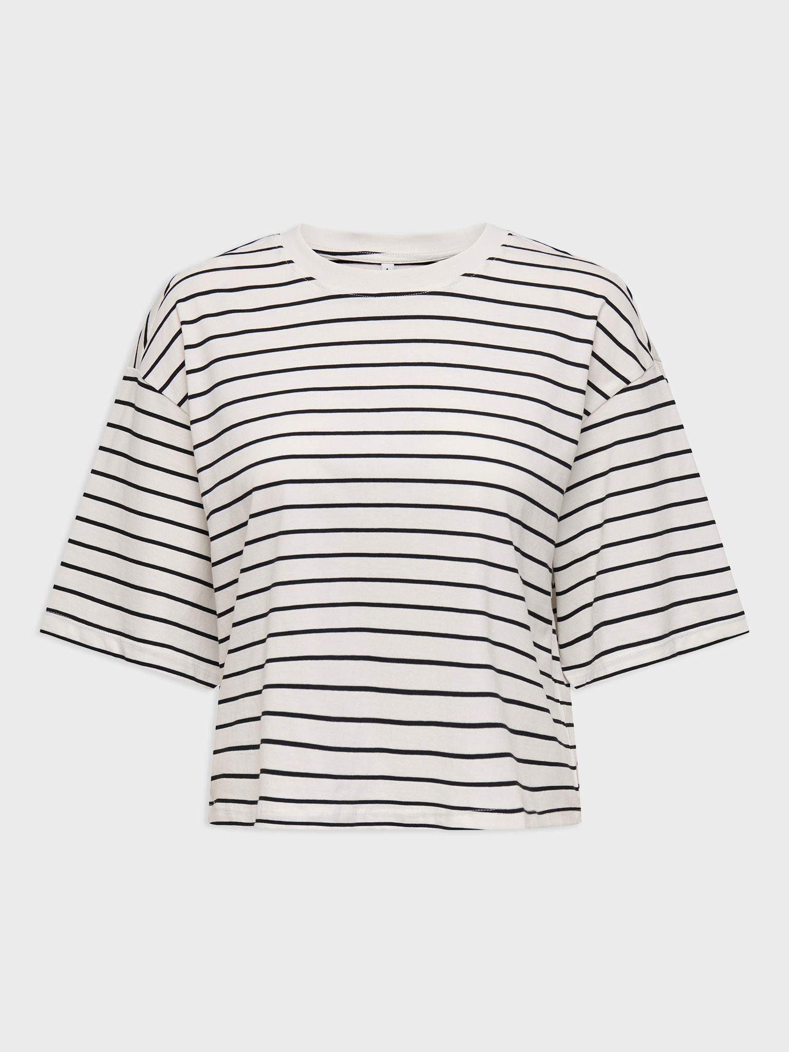 Γυναικείο t-shirt black stripes ONLBLOOM S/S LOOSE SHORT TOP JRS 15372024 | 15372024
