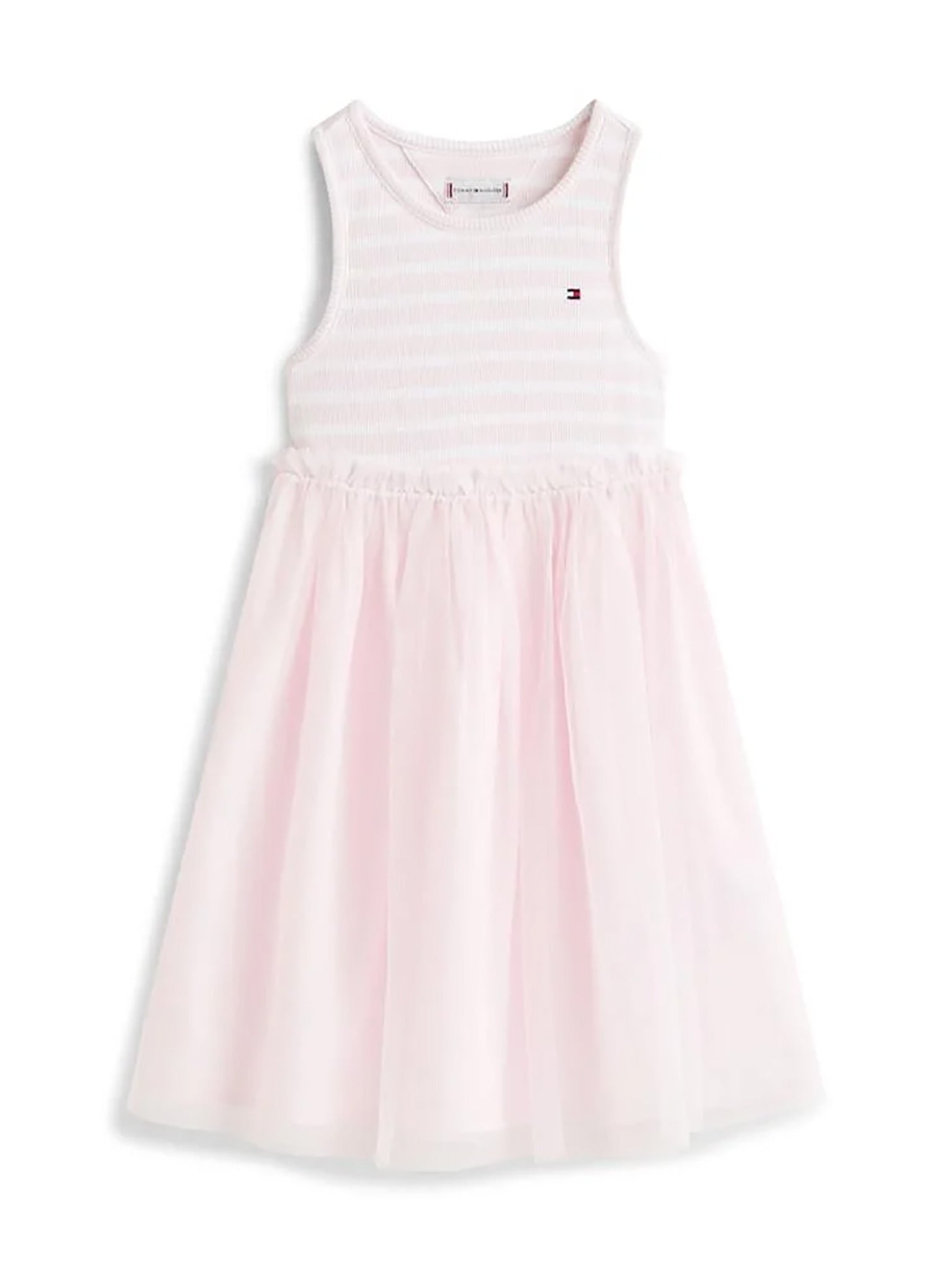 Παιδικό φόρεμα ριπ με τούλι LG COMBI TULLE DRESS KG0KG09156TN9 | KG0KG09156TN9