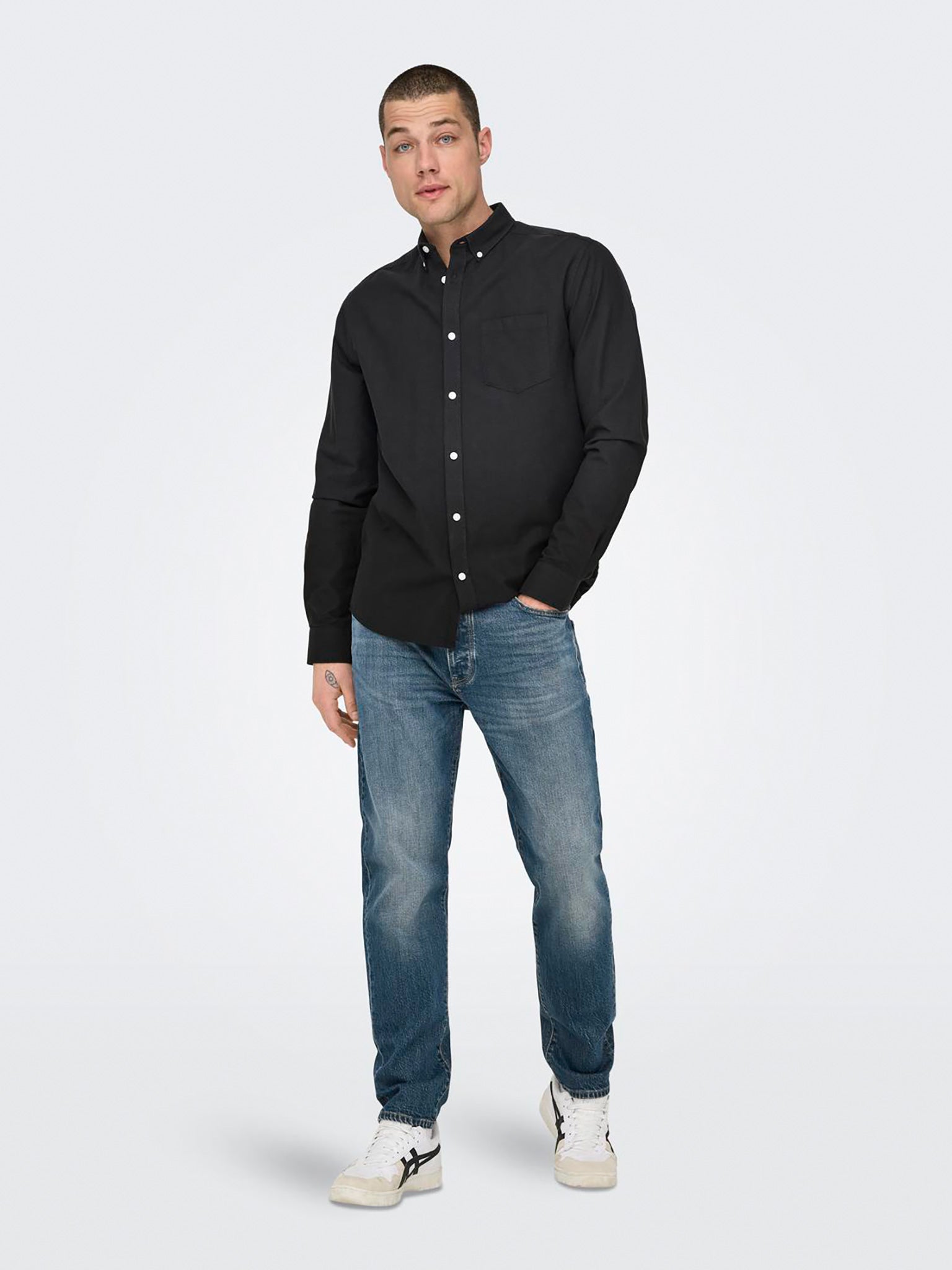 Ανδρικό πουκάμισο ONSALVARO SLIM LS OXFORD SHIRT NOOS 22006479 | 22006479