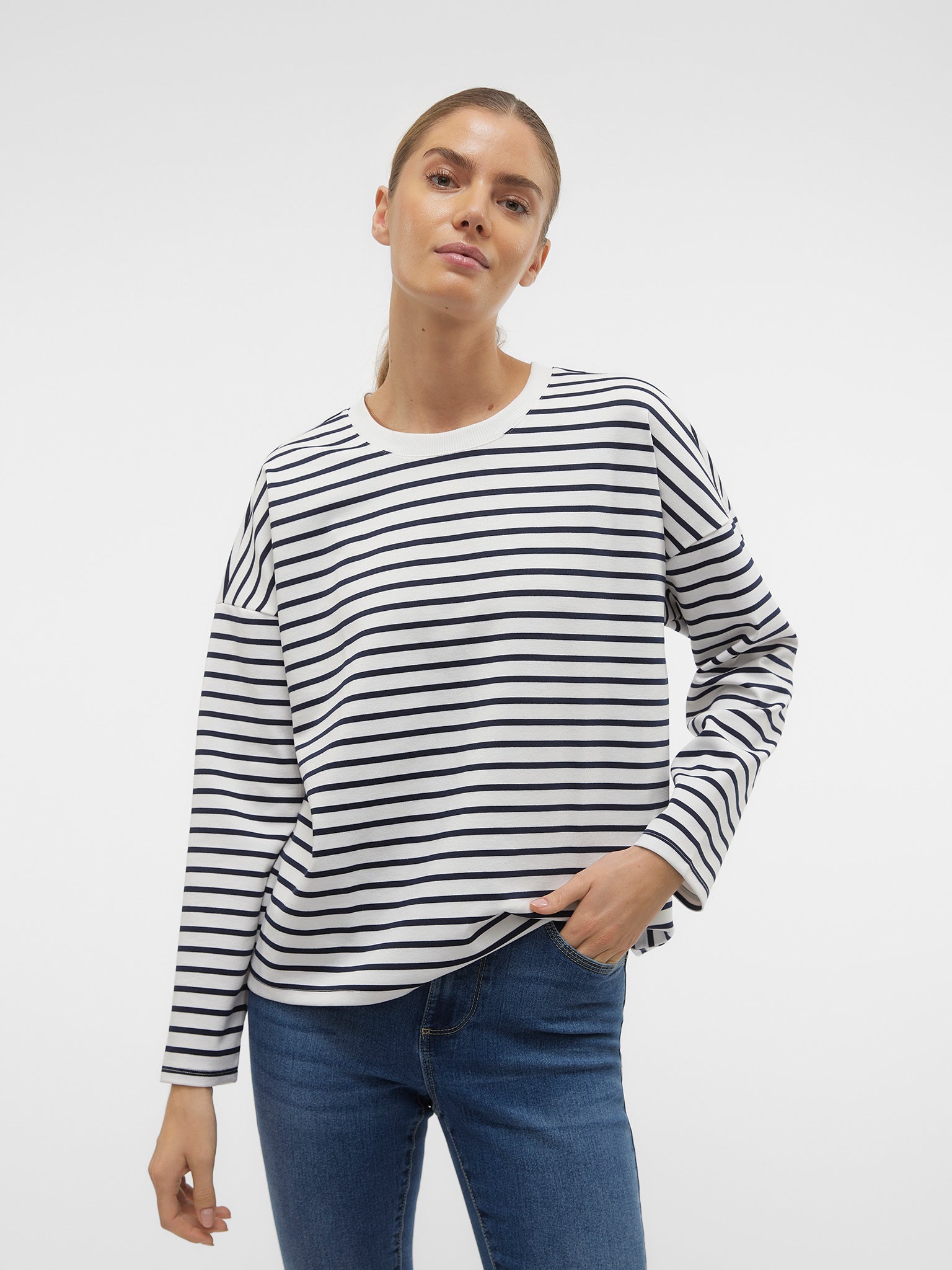 Γυναικεία μπλούζα VMABBY LS O-NECK TOP JRS 10306145 |  10306145