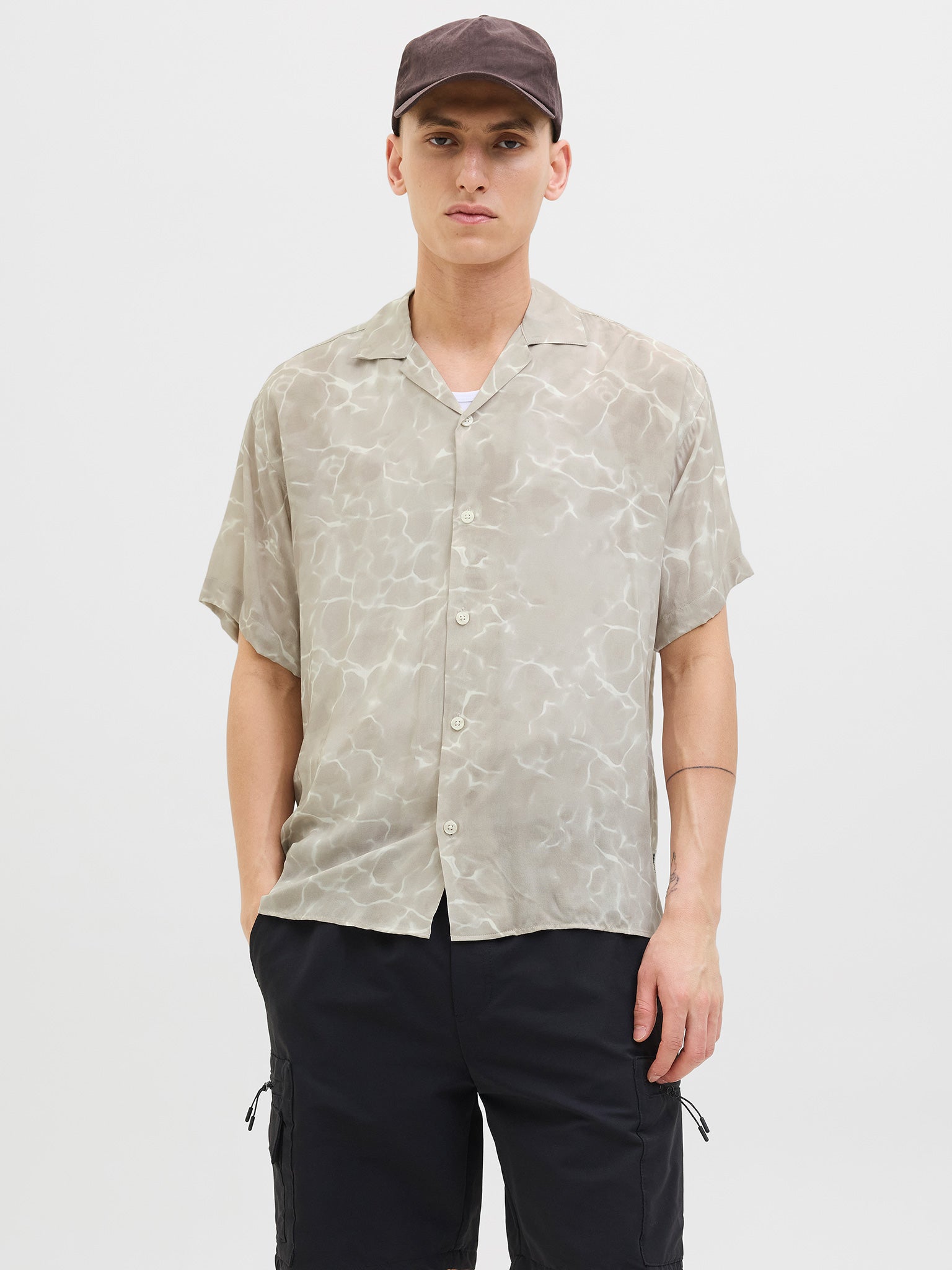 Ανδρικό πουκάμισο JCOINFINITY AOP RESORT SHIRT 12276854 | 12276854