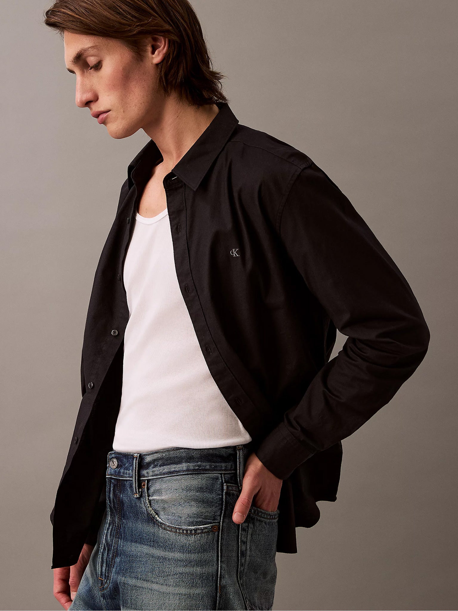 Ανδρικό πουκάμισο oxford LS SOLID OXFORD CLASSIC SHIRT LV140EM125UB1 | LV140EM125UB1