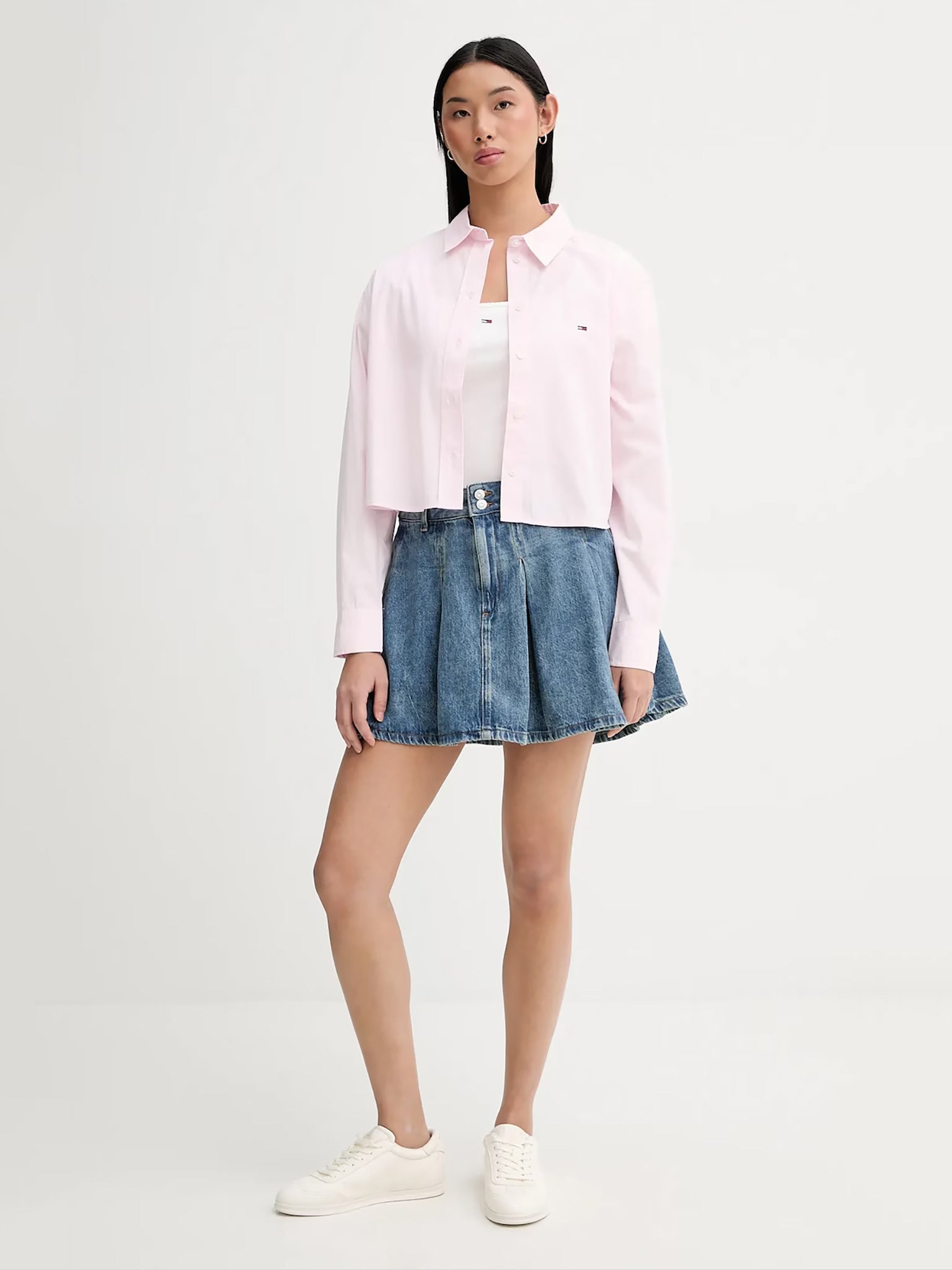 Γυναικεία μπλούζα ριπ TJW SLIM SOFT RIB SS TEE DW0DW21837YBL | DW0DW21837YBL