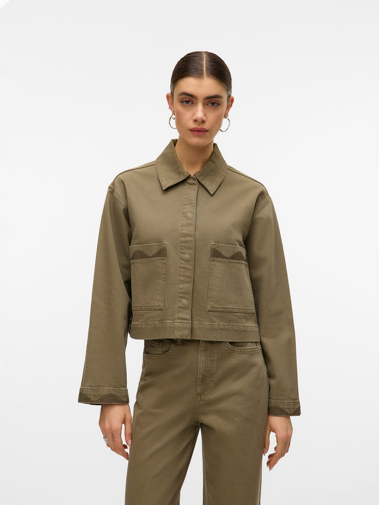 Γυναικείο τζάκετ crop VMTYLLA LS COLORED DNM JACKET 10332455 | 10332455