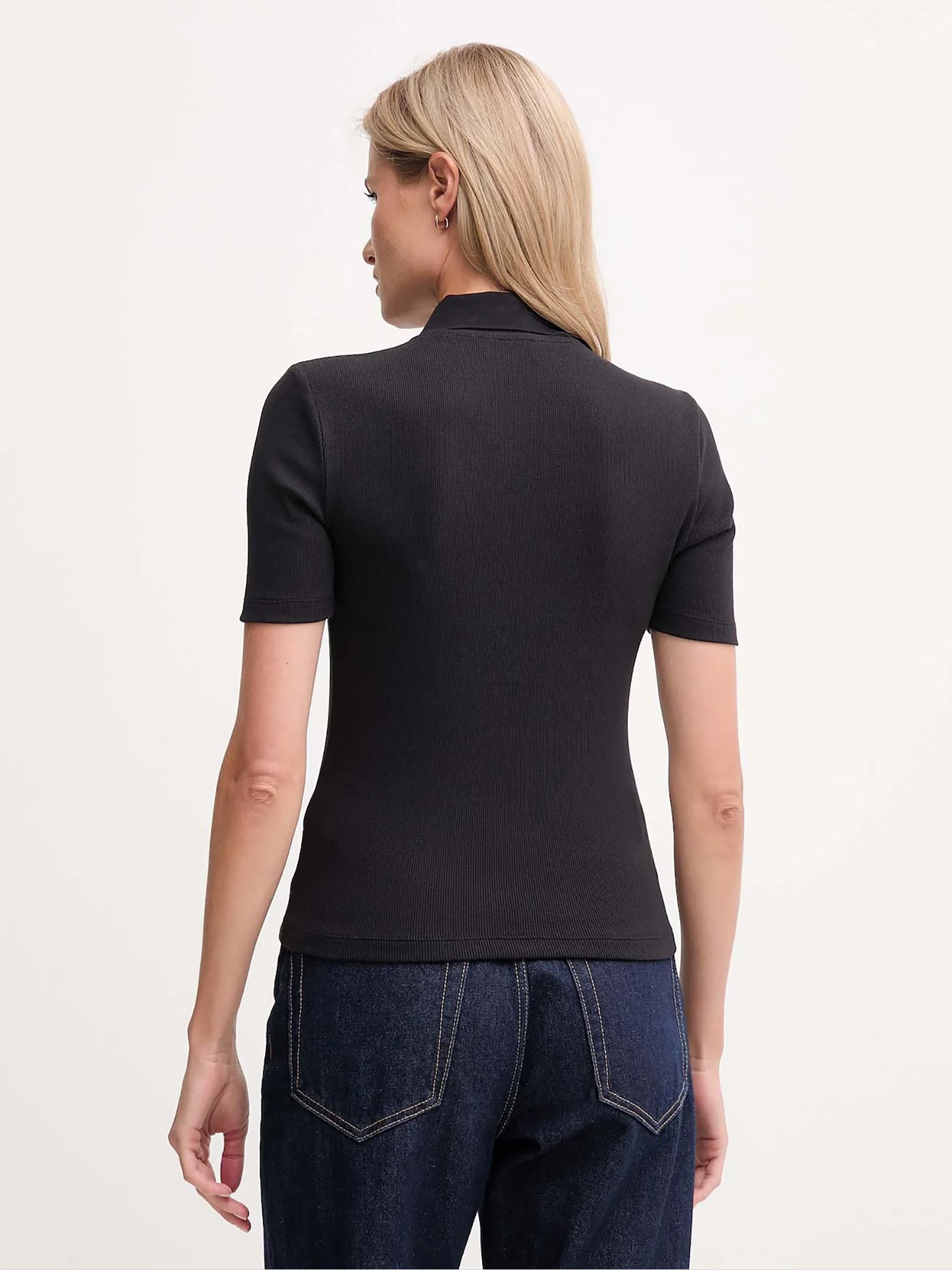 Γυναικεία μπλούζα polo A - WOVEN LABEL 2X2 RIB POLO LV047C907GUB1 | LV047C907GUB1