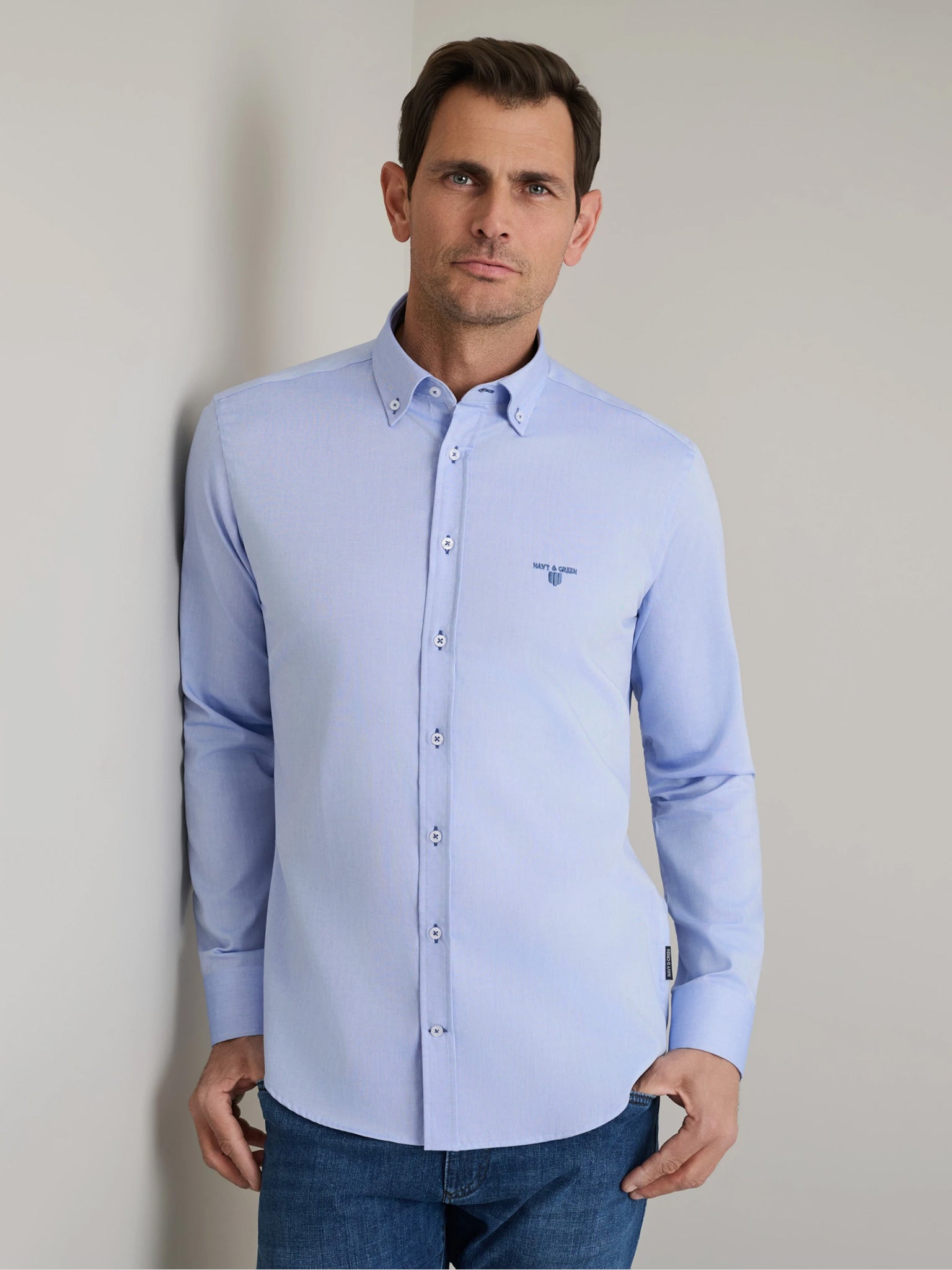 Ανδρικό πουκάμισο deep light blue | 24NG.BX220/1B.3