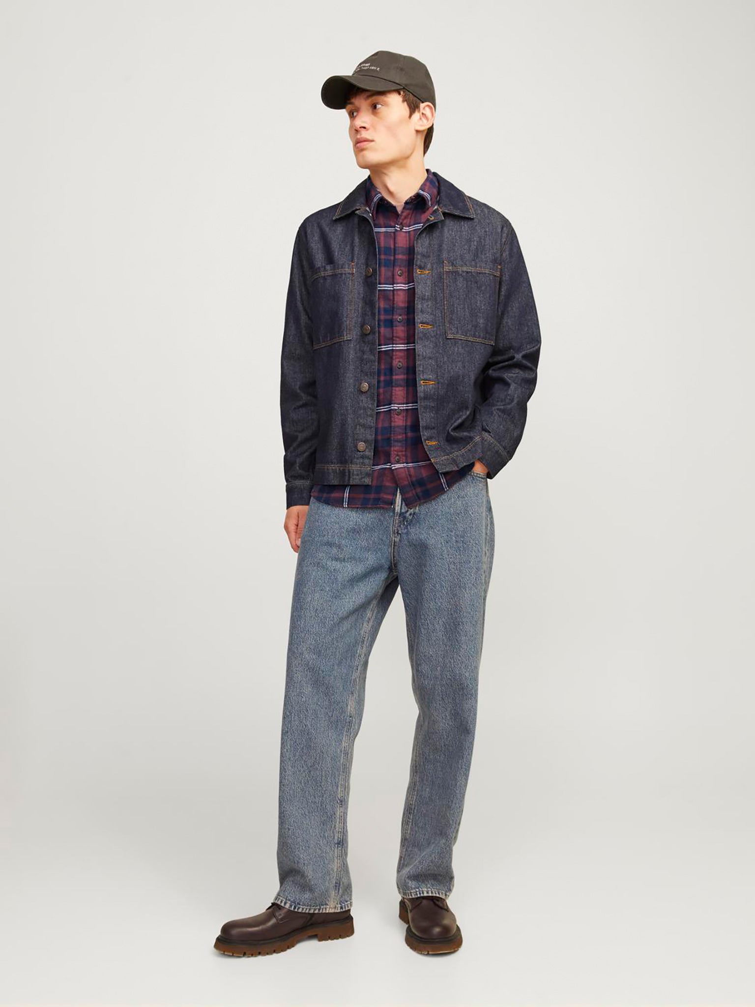 Ανδρικό πουκάμισο καρό JJJOSHUA FALL FLANNEL SHIRT LS 12258429 | 12258429