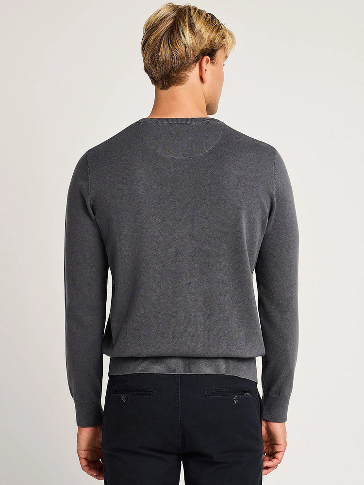 Ανδρική μπλούζα ψιλή πλέξη DK GREY FBM014-001-09 | FBM014-001-09