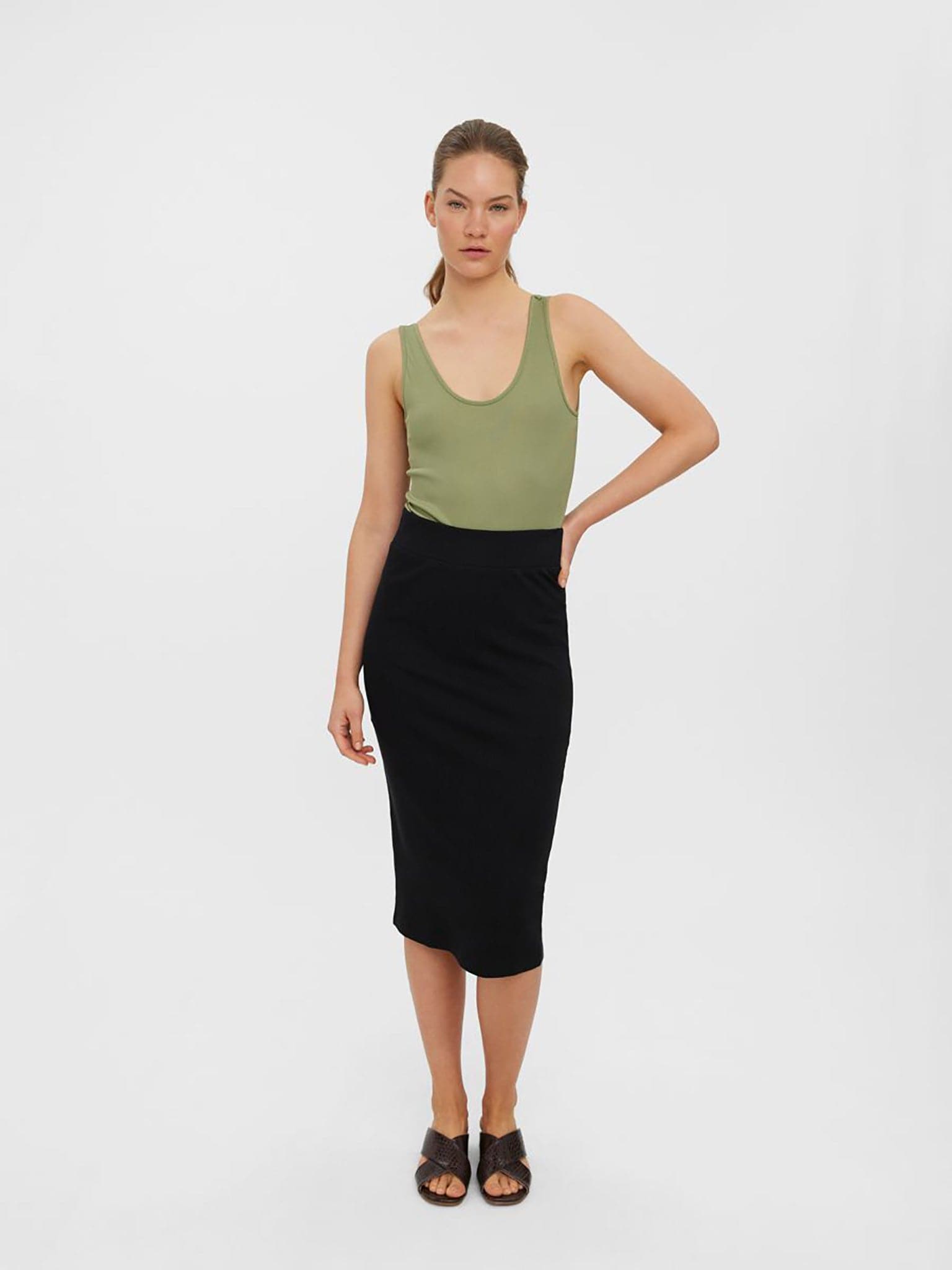 Γυναικεία φούστα ριπ VMLAVENDER HW PENCIL SKIRT VMA NOOS 10268328 | 10268328