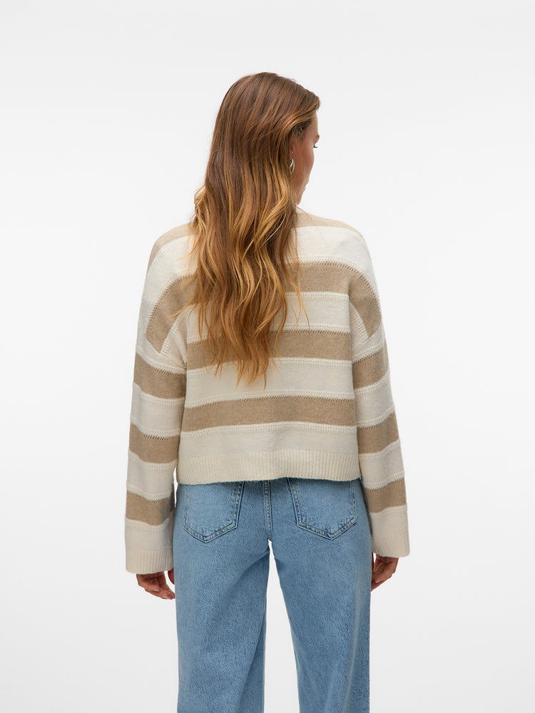 Γυναικεία μπλούζα πλεκτή VMINEZ LS HIGHNECK SHORT PULLOVER 10331538 | 10331538