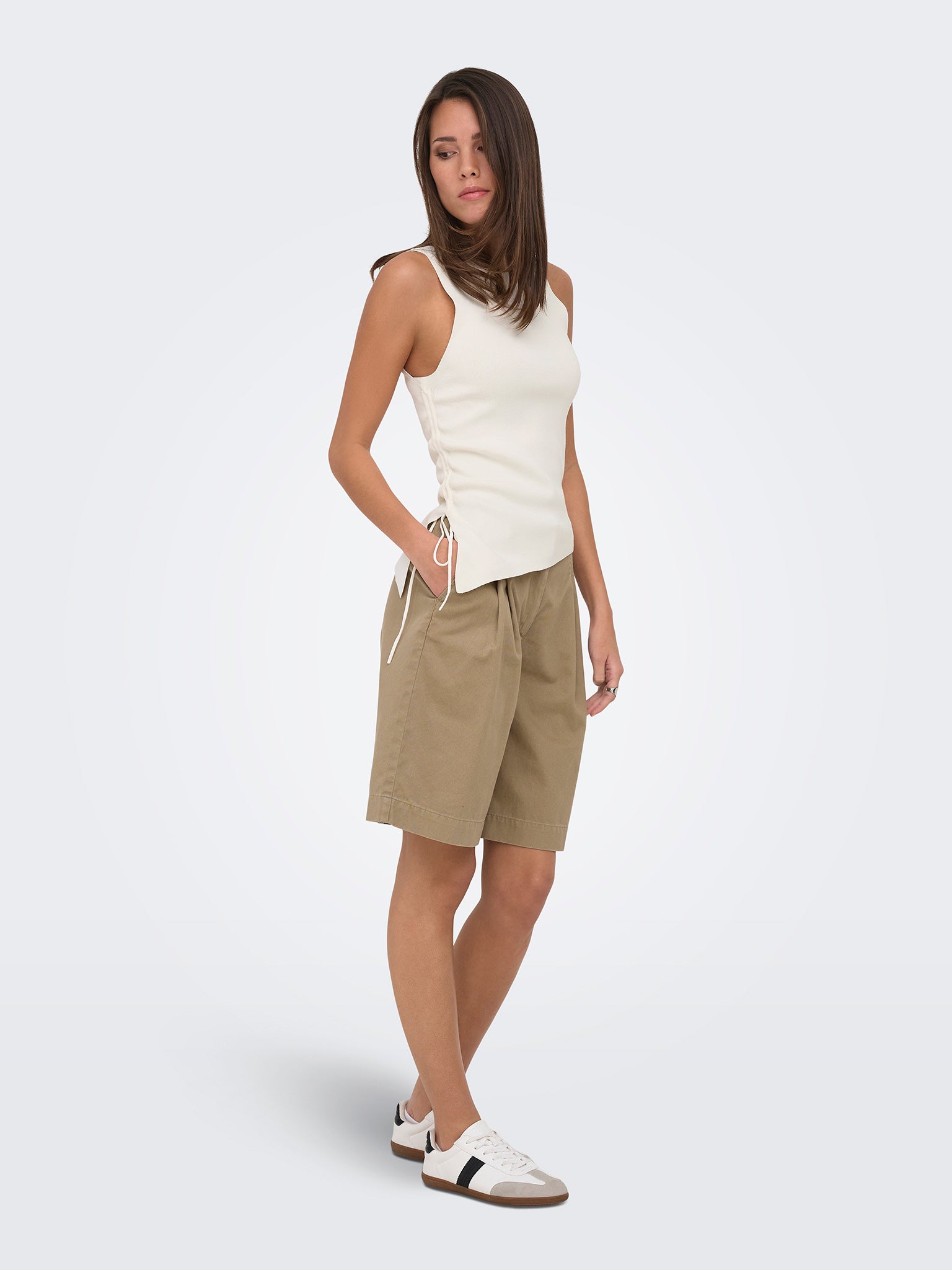 Γυναικεία μπλούζα πλεκτή  ONLMILO SL O-NECK STRING TOP 15373285 | 15373285