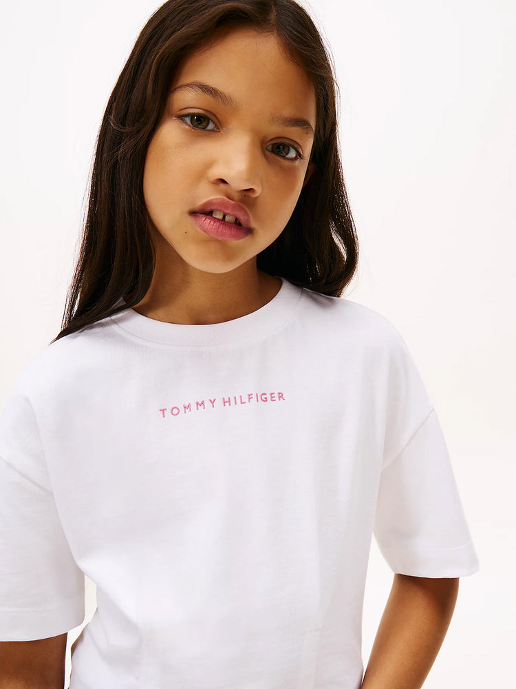 Παιδική μπλούζα crop MINI LOGO SHINY RUBBER TEE S/S KG0KG08810YBR | KG0KG08810YBR