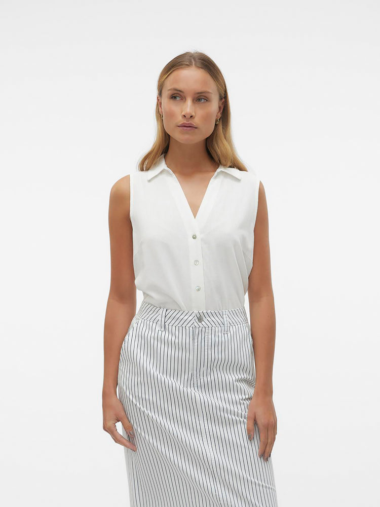 Γυναικείο πουκάμισο αμάνικο VMMYMILO SL V-NECK SHIRT WVN 10303648 | 10303648