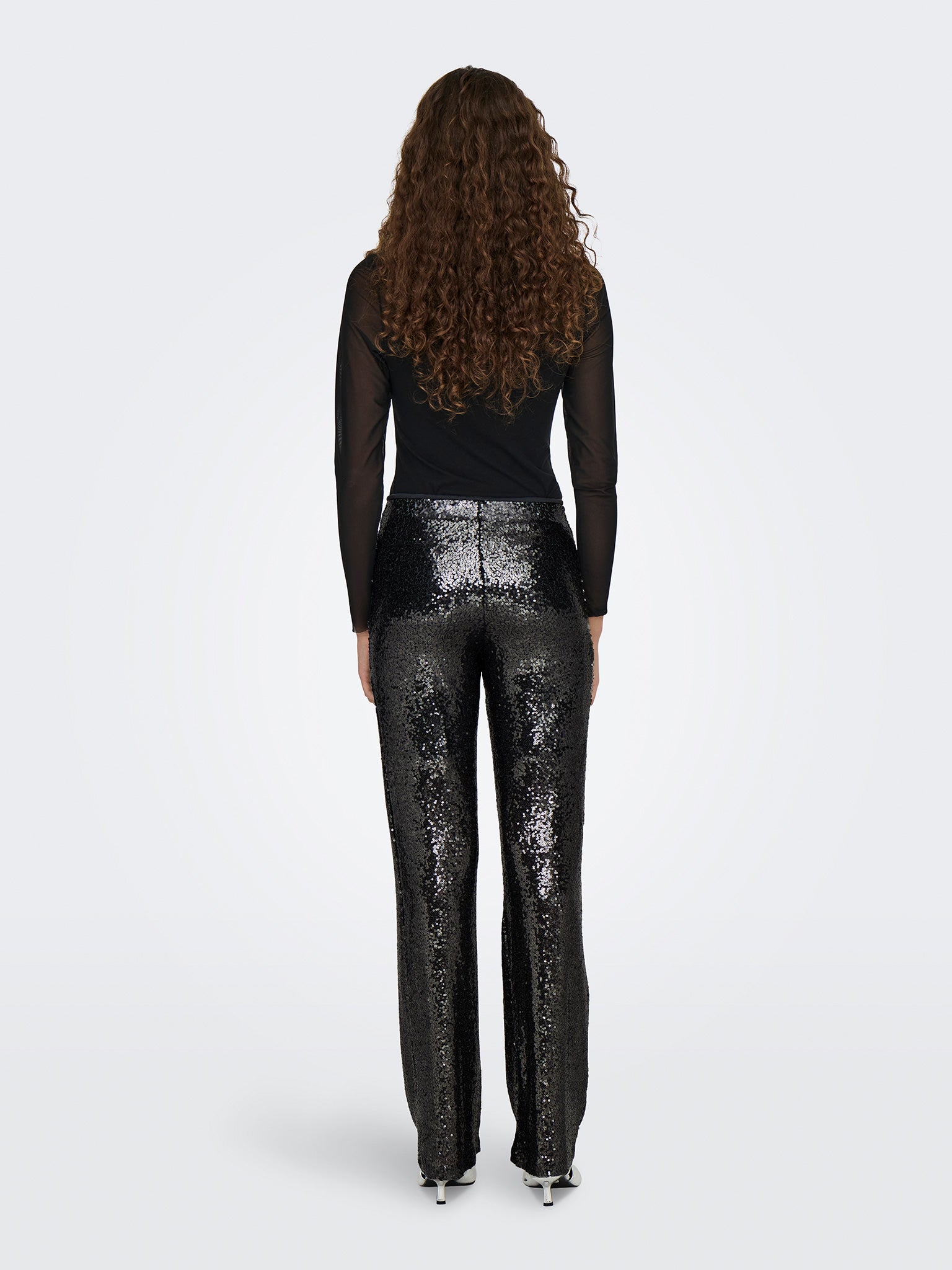 Γυναικείο παντελόνι παγιέτα ONLSTEO LIFE HW STR SEQUIN PANT TLR 15331740 | 15331740