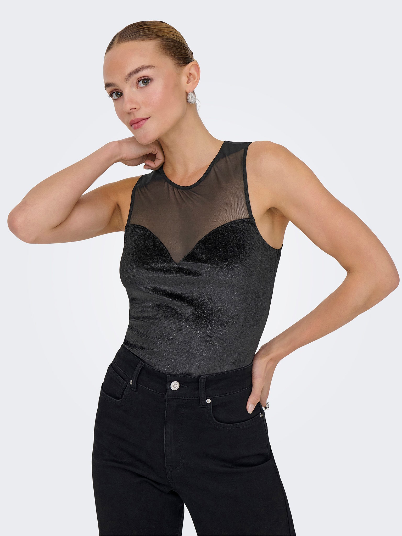 Γυναικείο top κορμάκι ONLOTHILIA GLITTER VELVET BODY 15358346 | 15358346