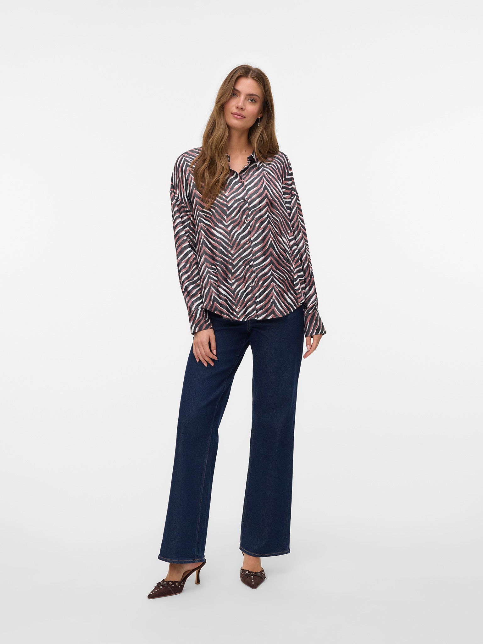 Γυναικείο πουκάμισο zebra VMVINA SONYA LS SHIRT WVN 10337393 | 10337393