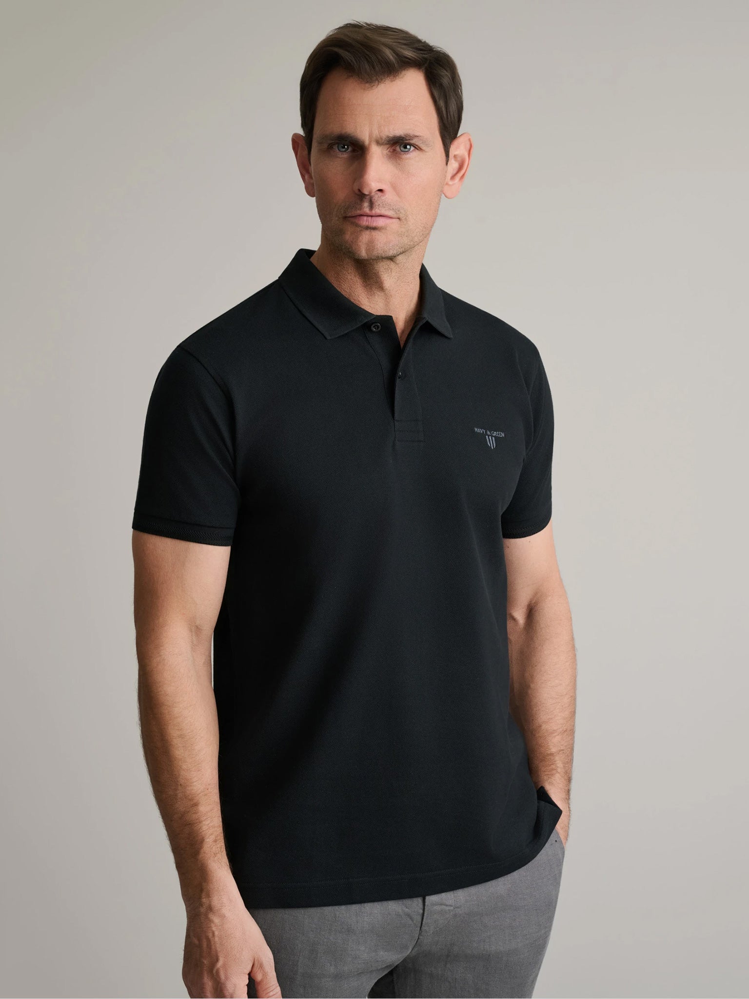 Ανδρικό polo black 24EY.007/PL/YL.2 | 24EY.007/PL/YL.2