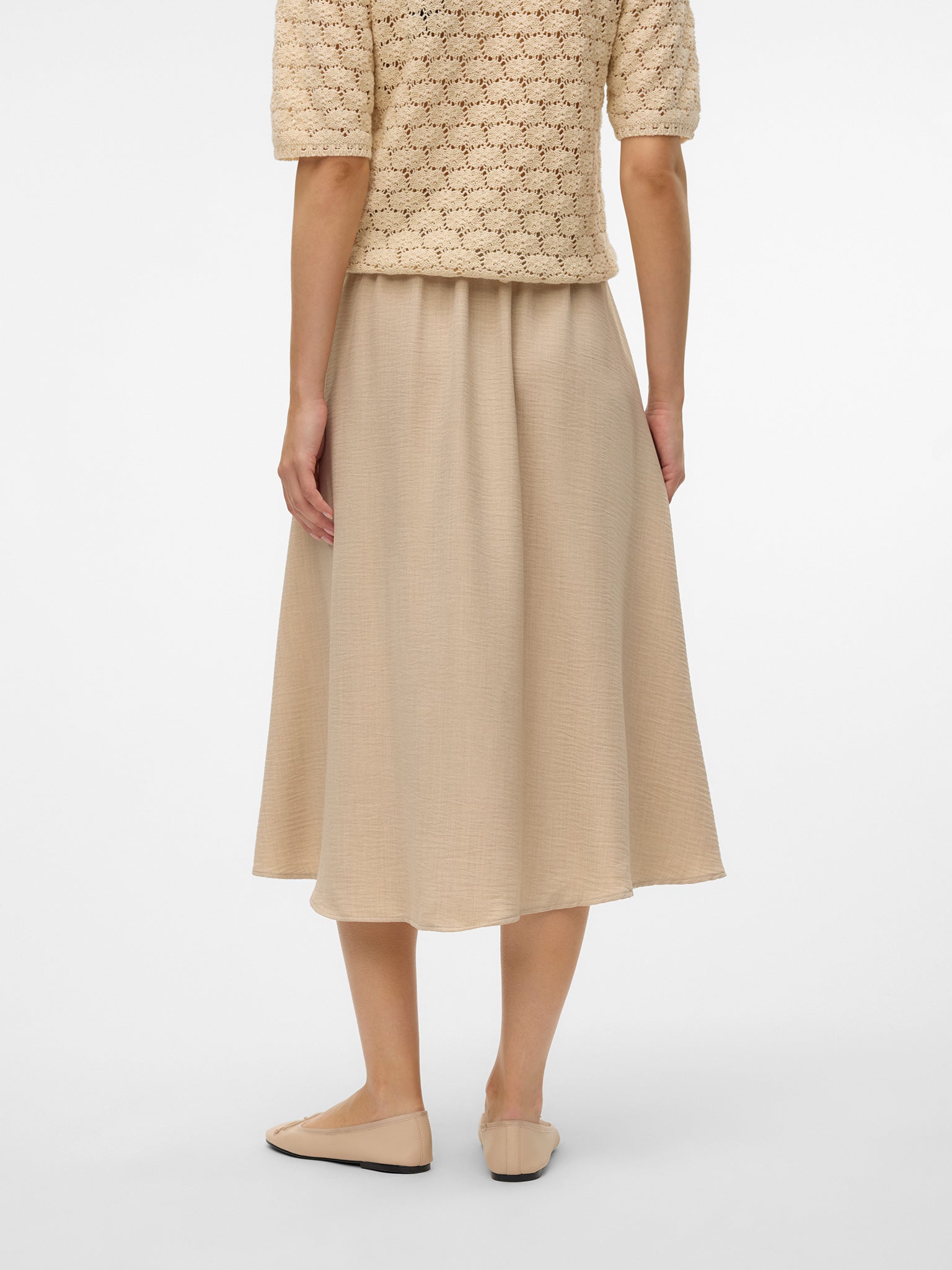 Γυναικεία φούστα με κουμπιά VMMELANEY HW BUTTON CALF SKIRT WVN NOOS 10304134 | 10304134