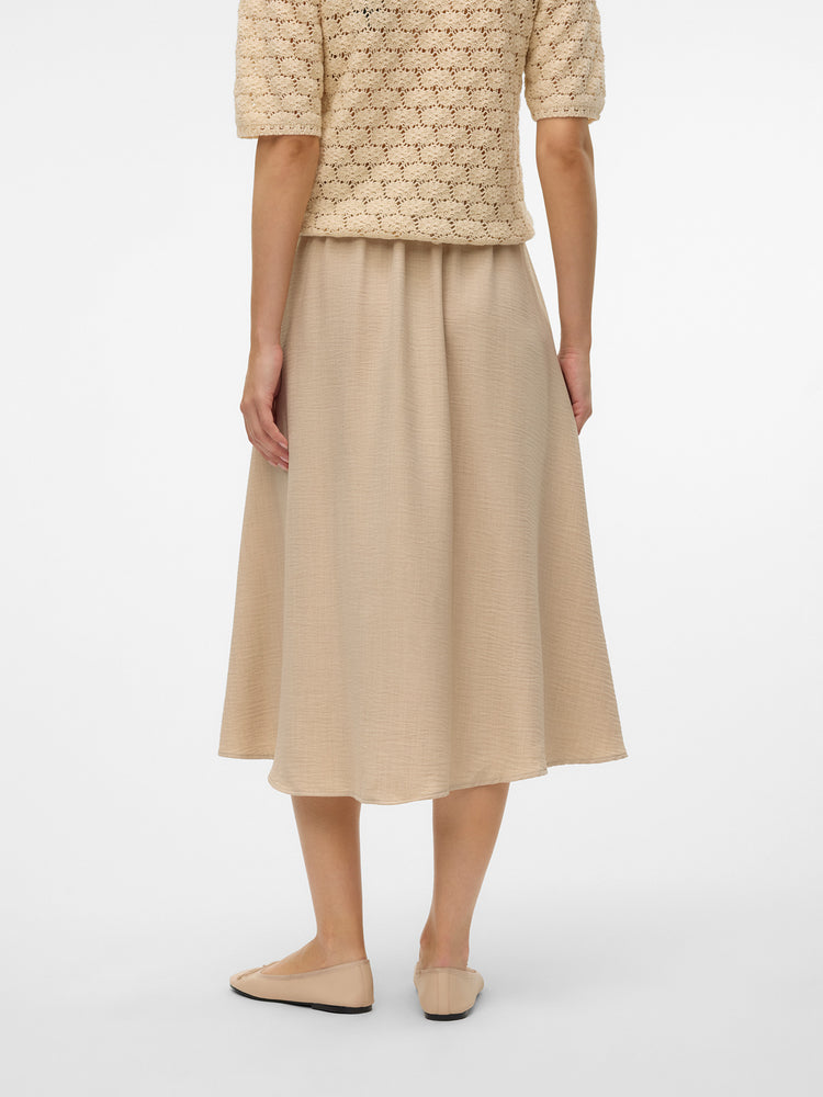 Γυναικεία φούστα με κουμπιά VMMELANEY HW BUTTON CALF SKIRT WVN NOOS 10304134 | 10304134