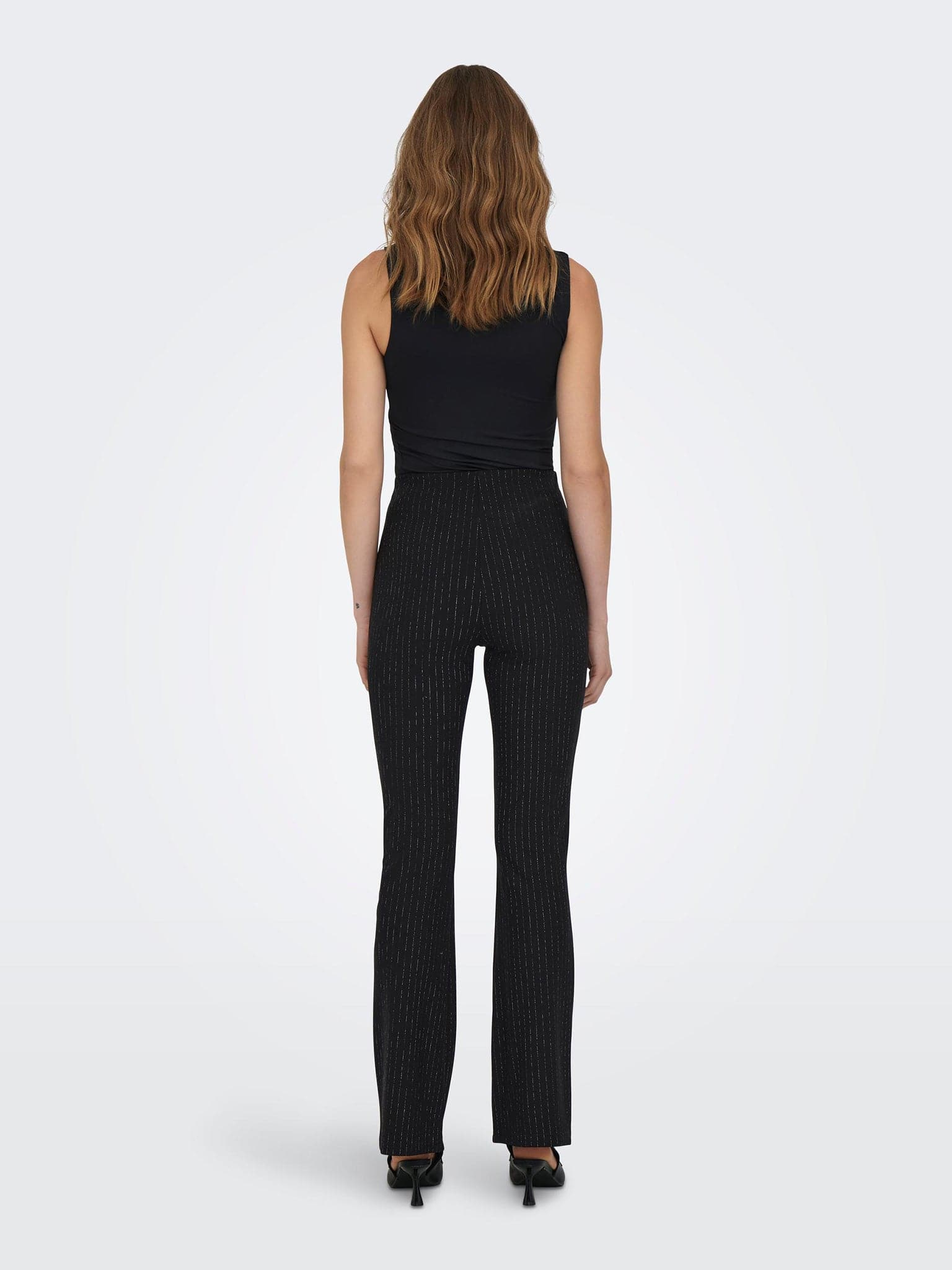 Γυναικείο παντελόνι ONLLISA SHINE PINSTRIPE FLARED PANT JRS 15308111 | 15308111