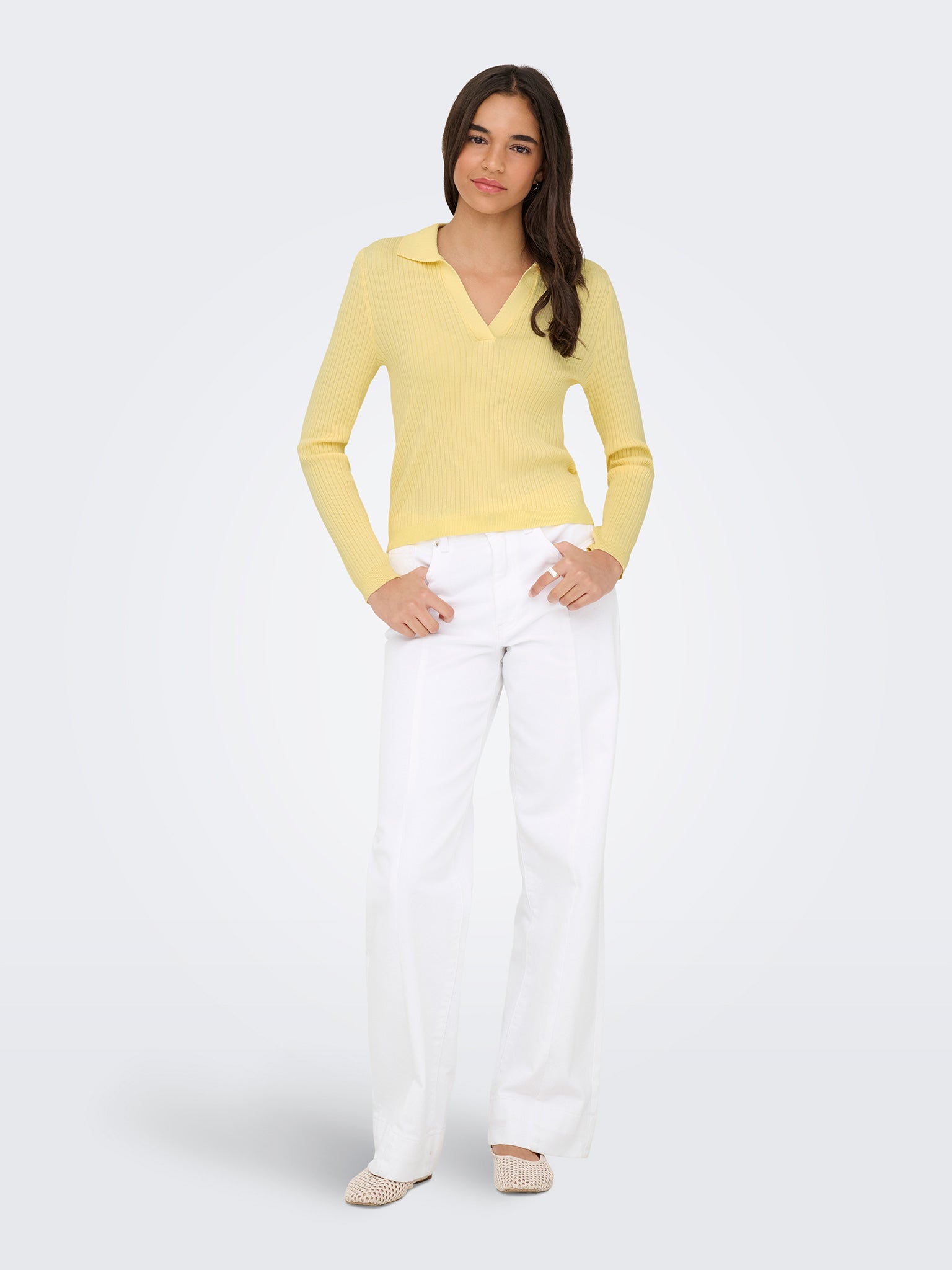 Γυναικεία μπλούζα πλεκτή ONLKAYA LS POLO KNT NOOS 15344841 | 15344841