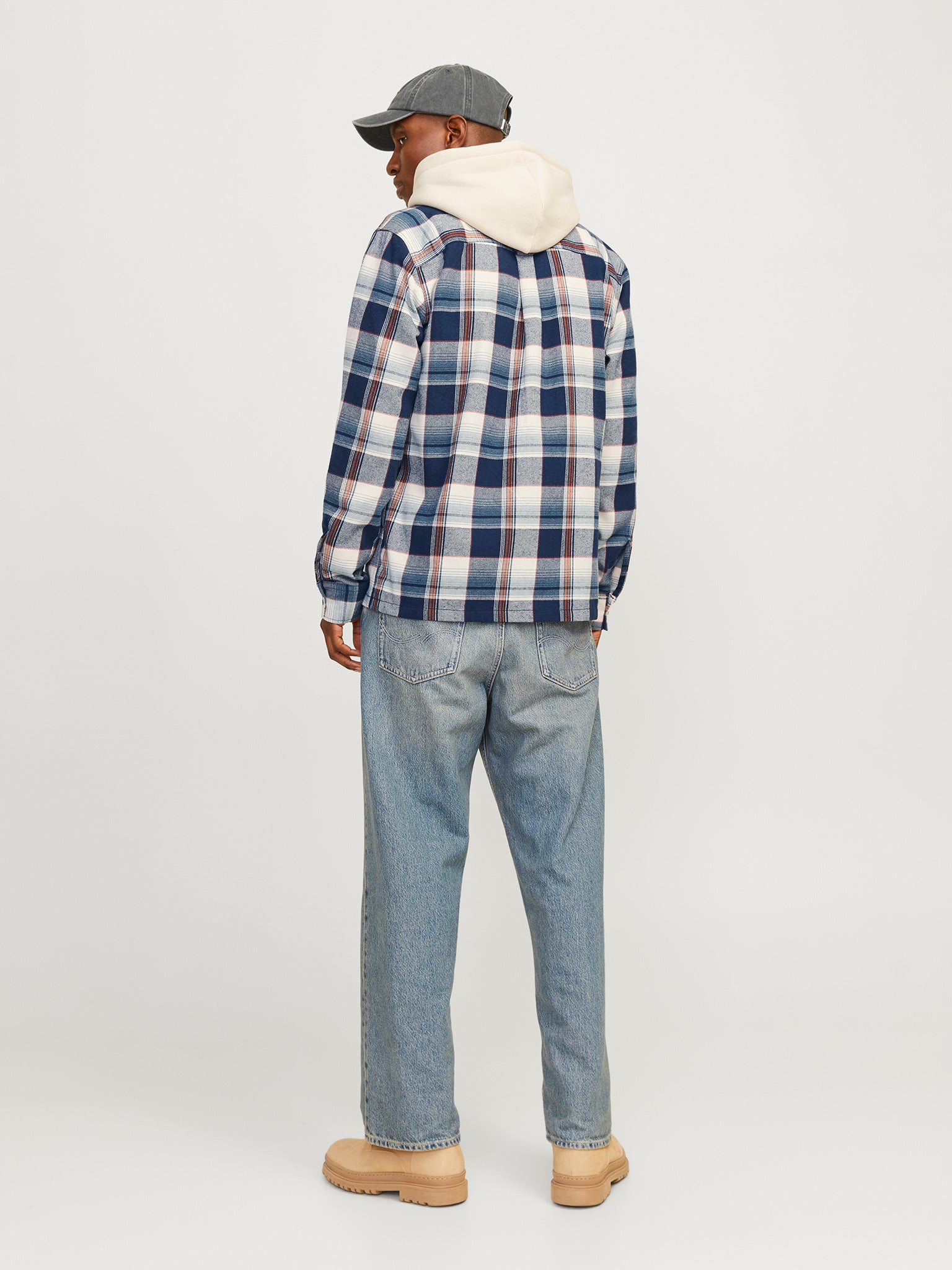 Ανδρικό πουκάμισο καρό JJDARREN FLANNEL OVERSHIRT LS 12261170 | 12261170