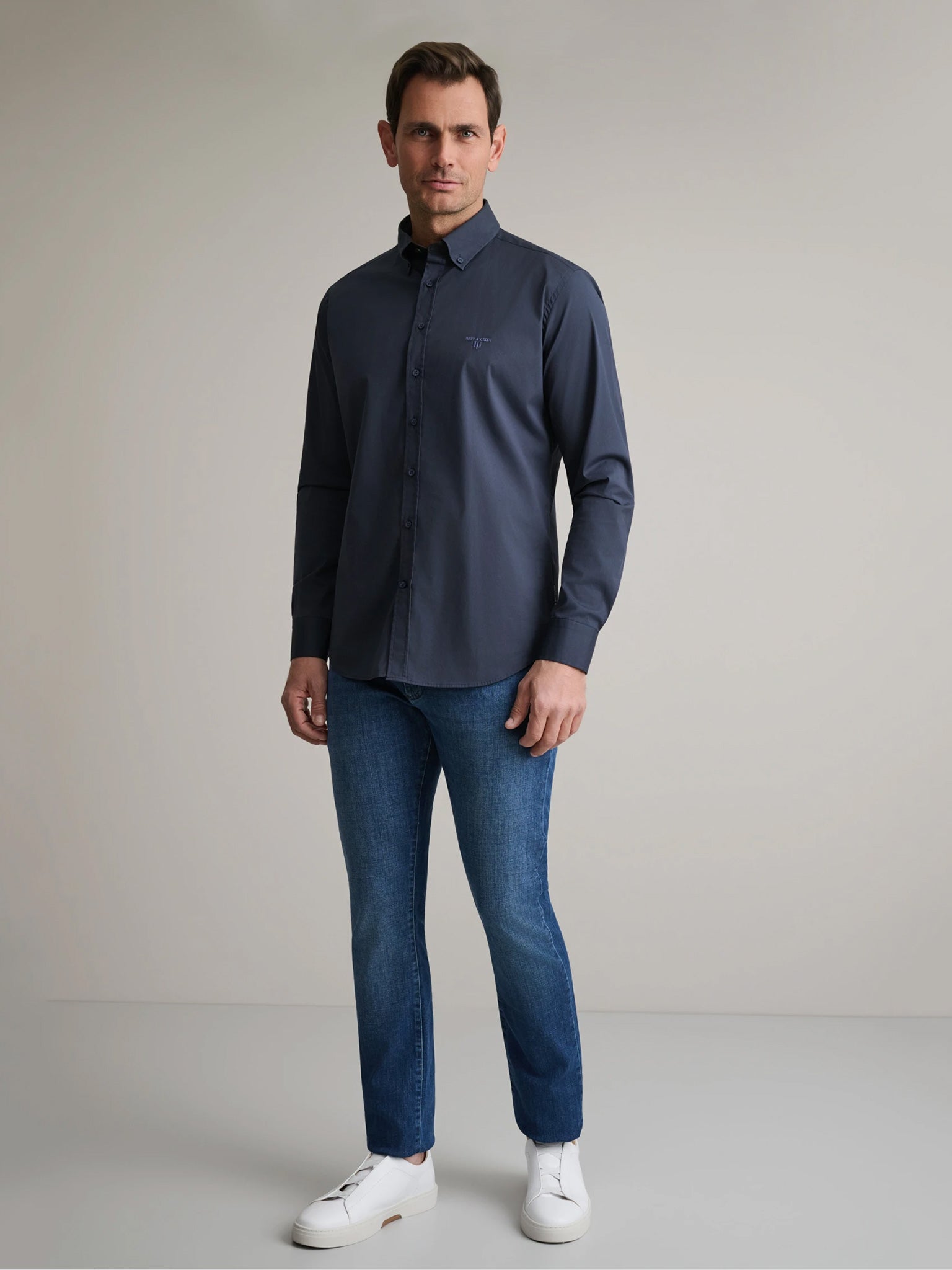 Ανδρικό πουκάμισο classic blue 24NG.SD61/1B.8 | 24NG.SD61/1B.8