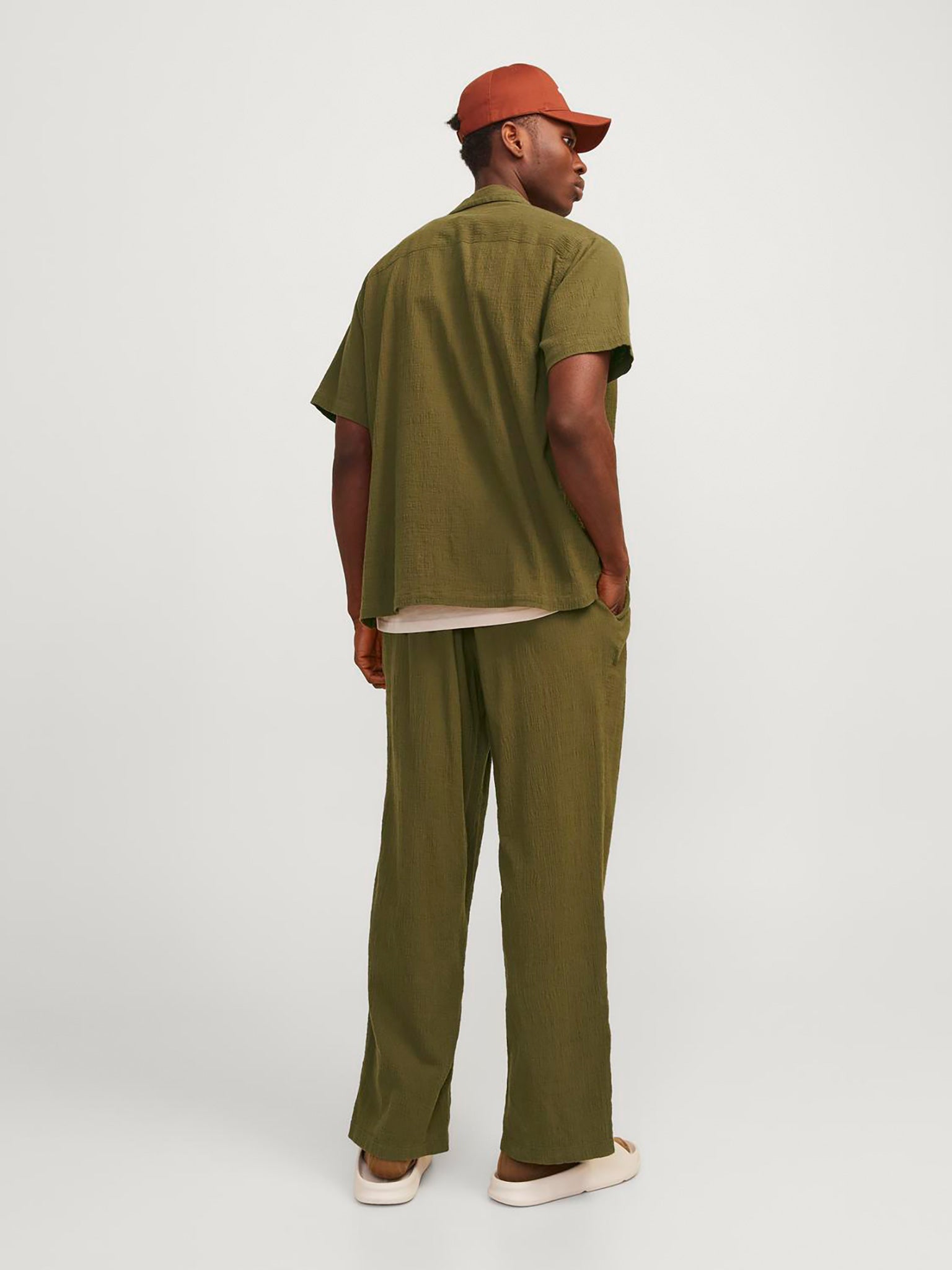 Ανδρικό πουκάμισο γκοφρέ JORLUKE CRINKLE RESORT SHIRT 12255781 | 12255781