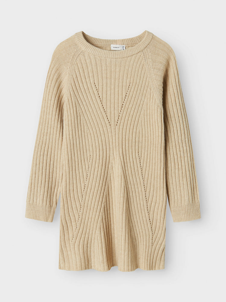 Εφηβικό φόρεμα πλεκτό doeskin NKFRIKINE LS KNIT DRESS 13244626 | 13244626